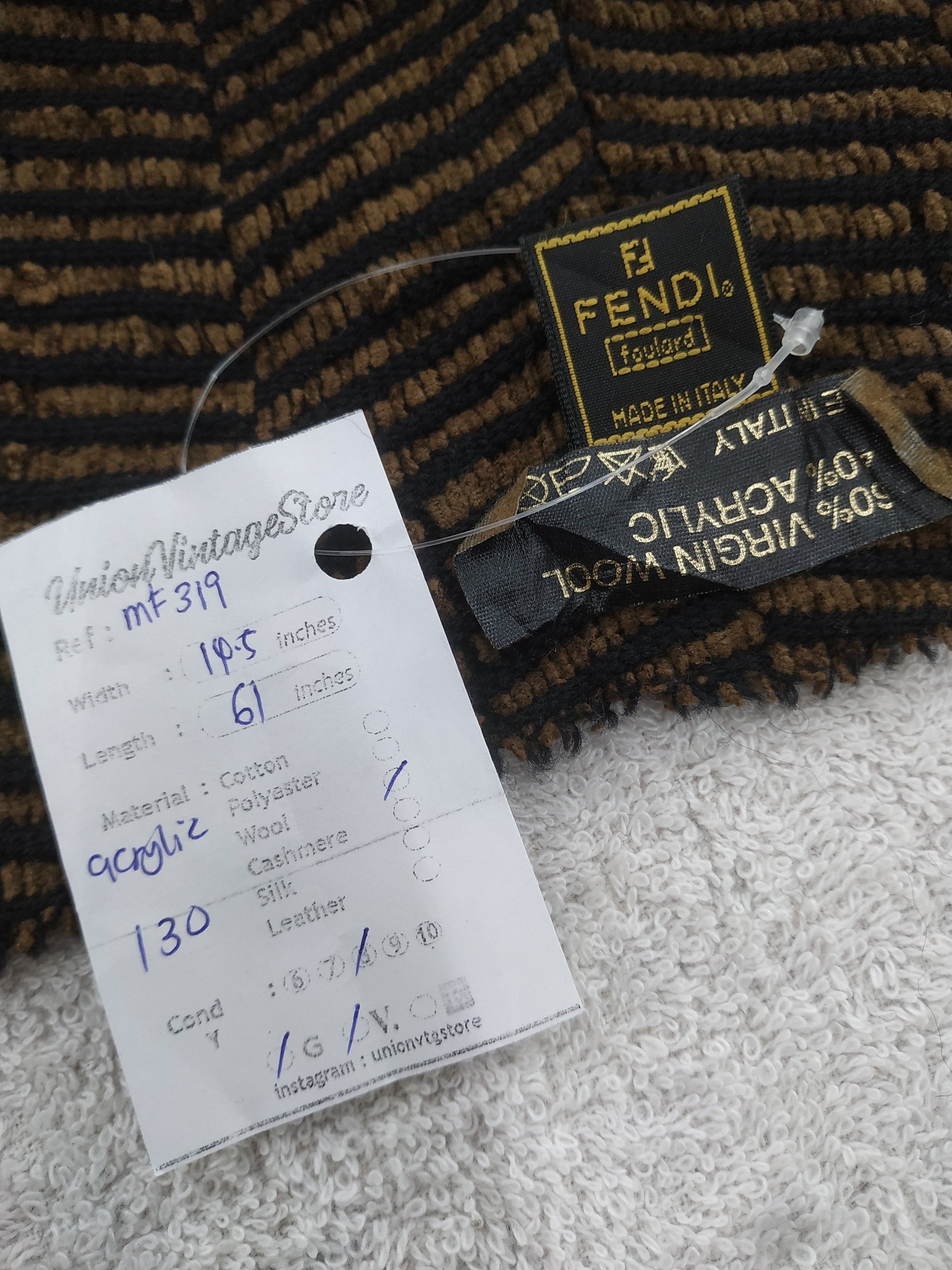 Fendi Vintage Fendi Scarf/Muffler/Neckwear MF319 Size ONE SIZE - 6 Thumbnail