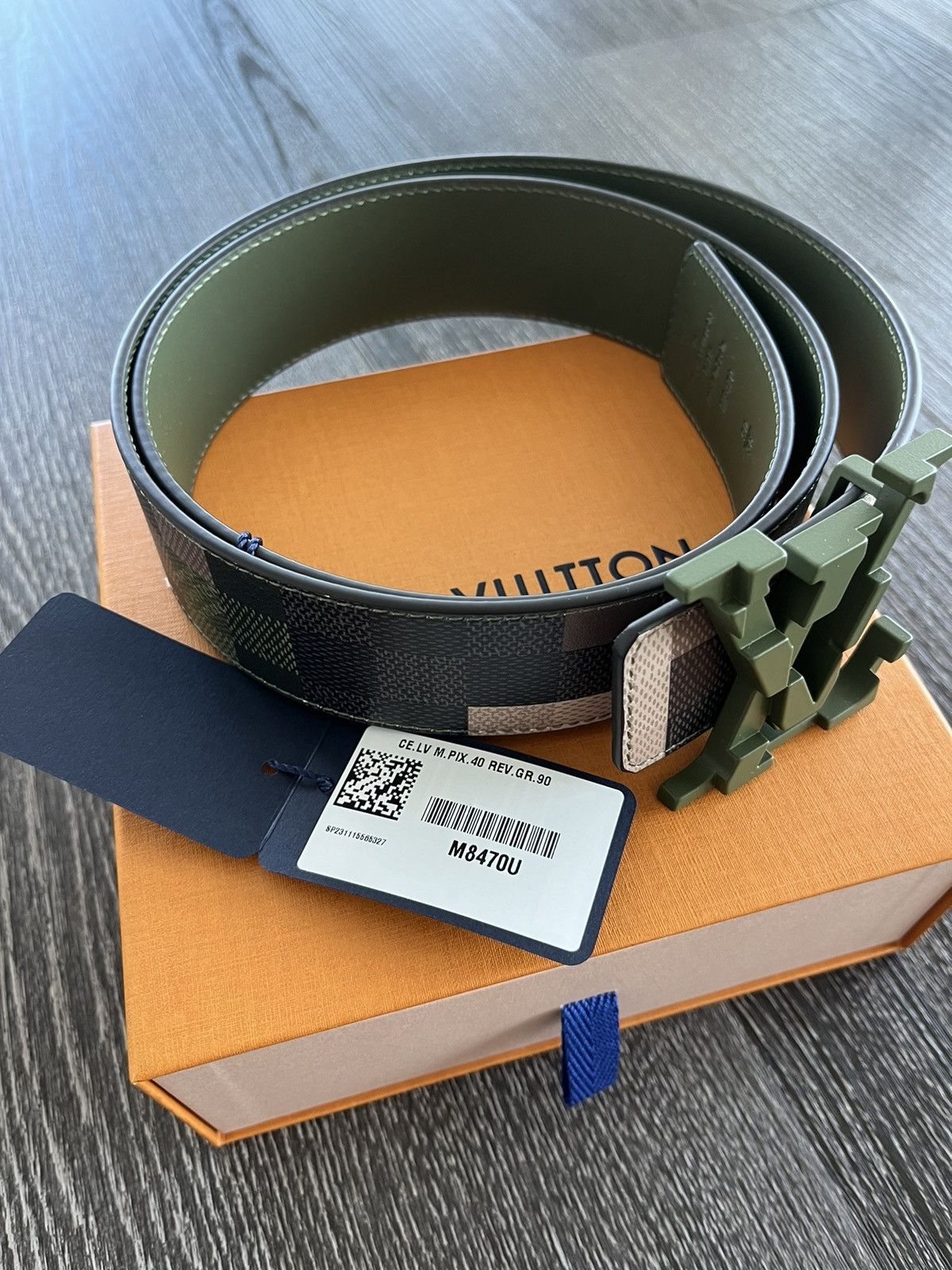 Louis Vuitton Green Damoflage Damier Mega Pixel Reversible