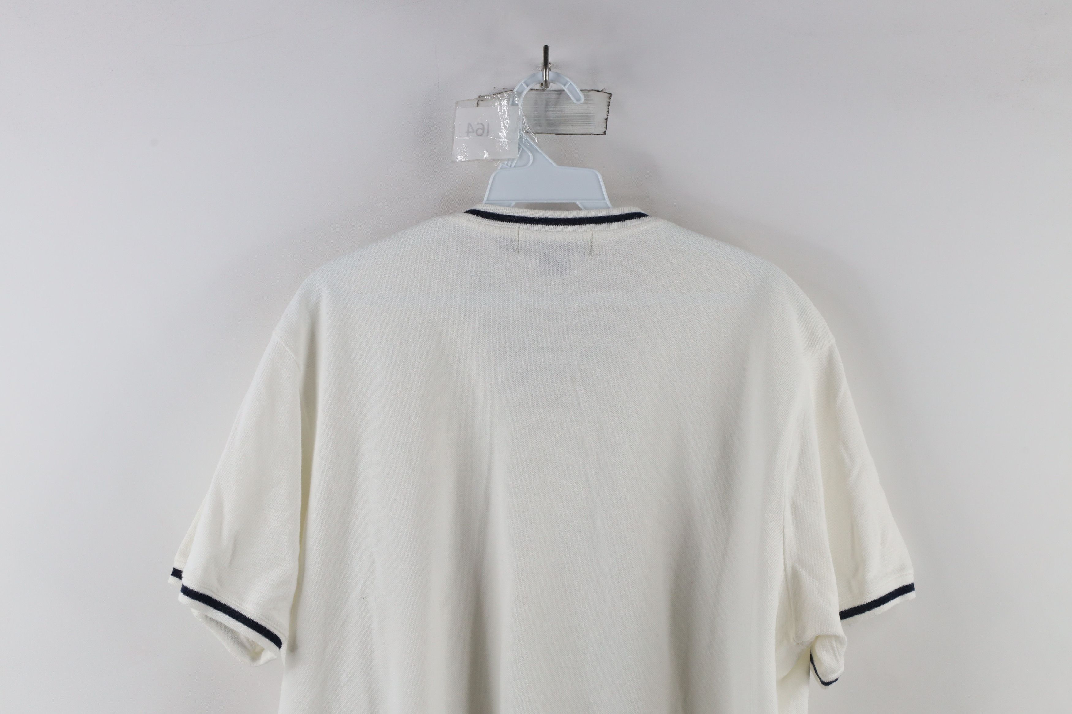 Ralph Lauren × Vintage Vintage 90s Ralph Lauren Cotton Ringer V-Neck T-Shirt White Size US L / EU 52-54 / 3 - 7 Thumbnail