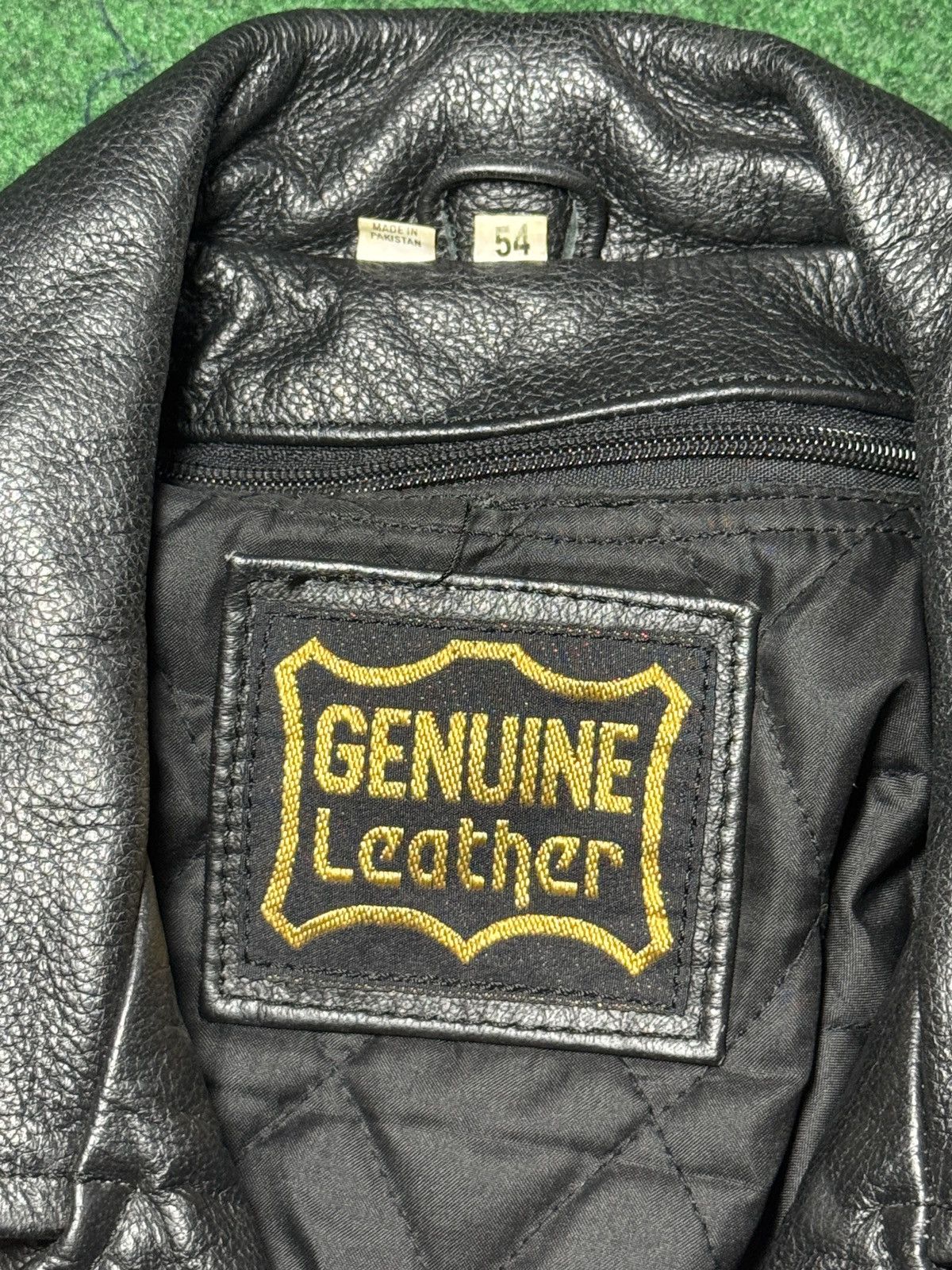 Genuine Leather Vintage 90s Genuine Leather Black Full Zip Biker Jacket Size US XL / EU 56 / 4 - 2 Thumbnail