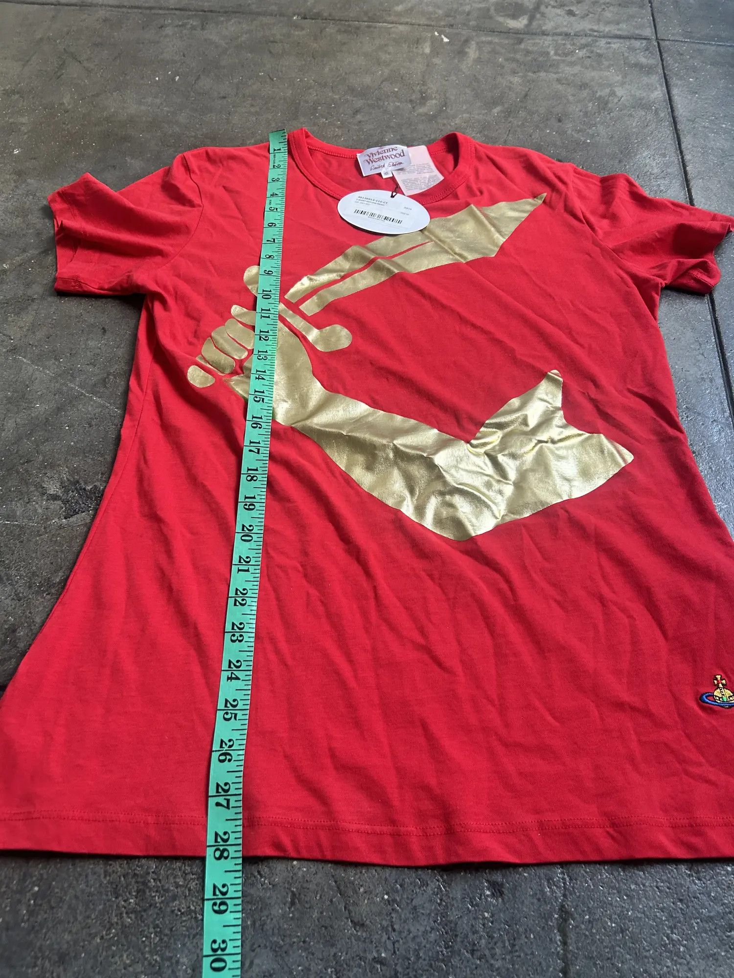 Vivienne Westwood 2015 Limited Edition Gold Reflective Saber T Shirt w/ Orb Size US S / EU 44-46 / 1 - 9 Thumbnail