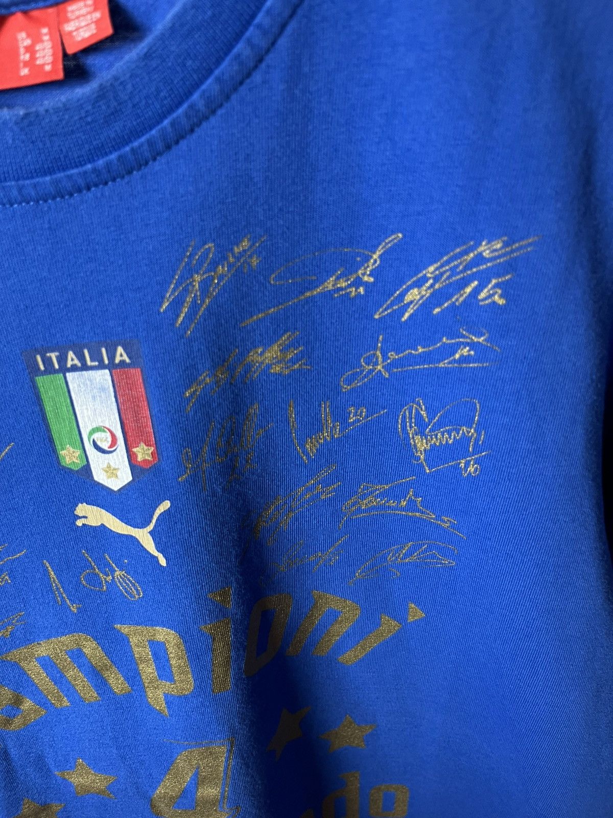 Puma × Vintage Puma Italy 2006 World Cup Champions T-Shirt Football Jersey Size US M / EU 48-50 / 2 - 5 Thumbnail