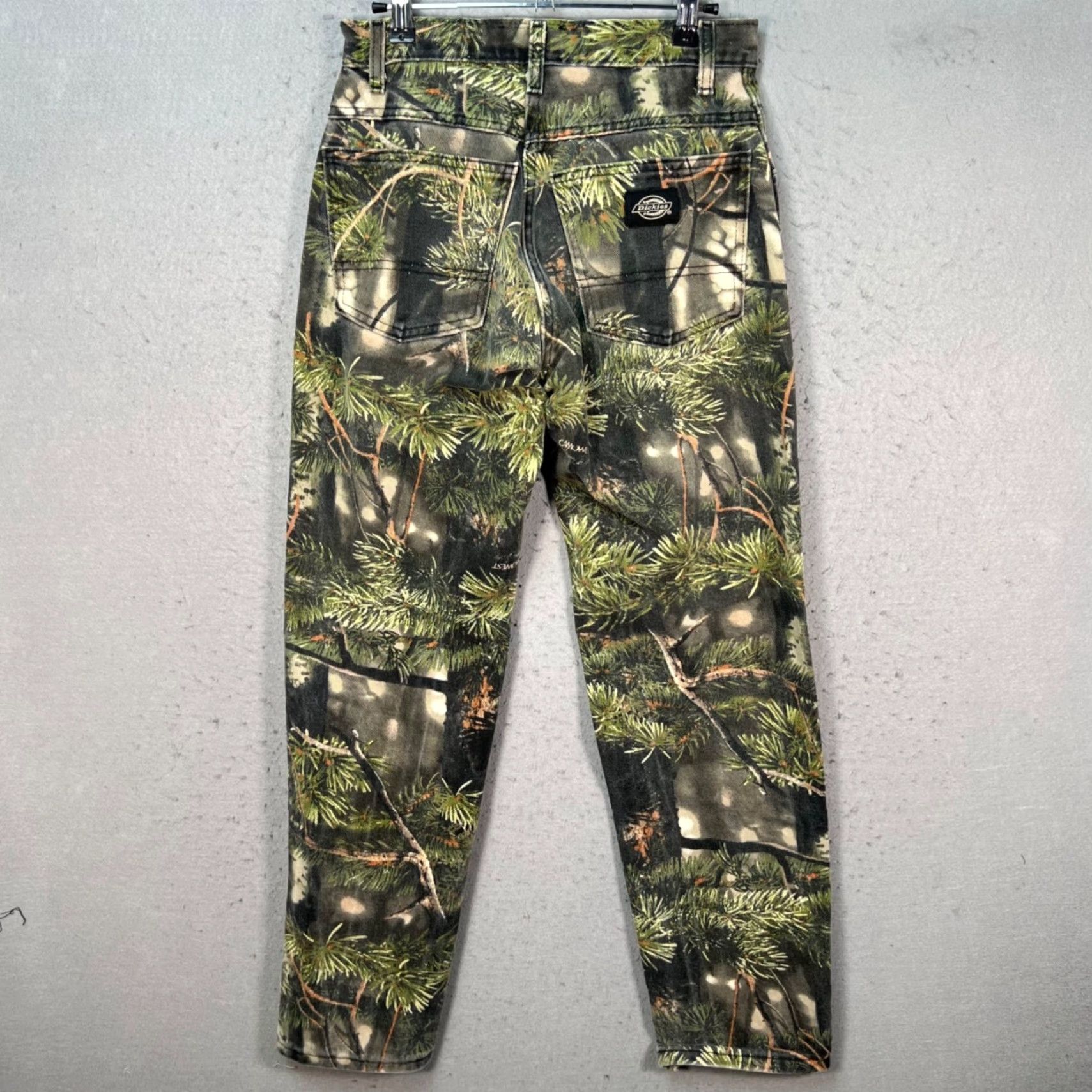Dickies Dickies Womens Jeans Size 26 Camouflage Print w/ Pine Tree Pattern Jeans, Regular, 30 Inseam, Ankle, Cotton, Green, Pockets, Summer, Spring, Womens Size 26" / US 2 / IT 38 - 2 Thumbnail
