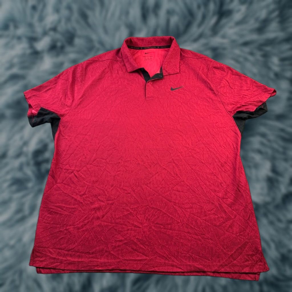 Nike Nike Tiger Woods Polo Shirt Mens 2XL Red Dri-Fit Golf Shirt Short Sleeve Collared Regular Nike Tiger Woods Polo Red 2XL Mens Size US XXL / EU 58 / 5 - 1 Thumbnail