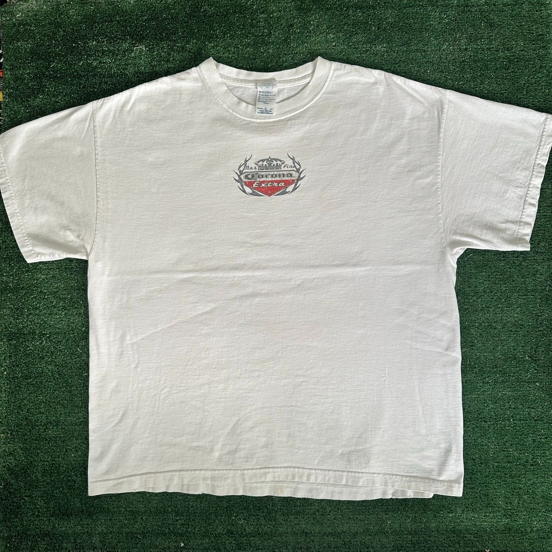 Vintage Vintage 2003 Corona Extra Pin Up Girl T-Shirt Boxy Y2K Surf Size US XL / EU 56 / 4 - 5 Thumbnail