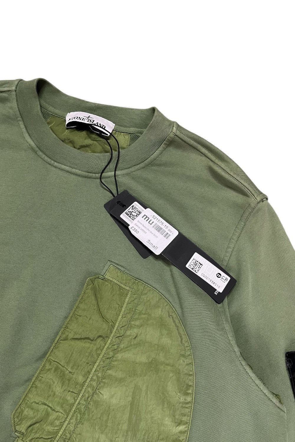 Stone Island Stone Island S/S 23 Olive Patch Pocket Sweatshirt Size US S / EU 44-46 / 1 - 3 Thumbnail