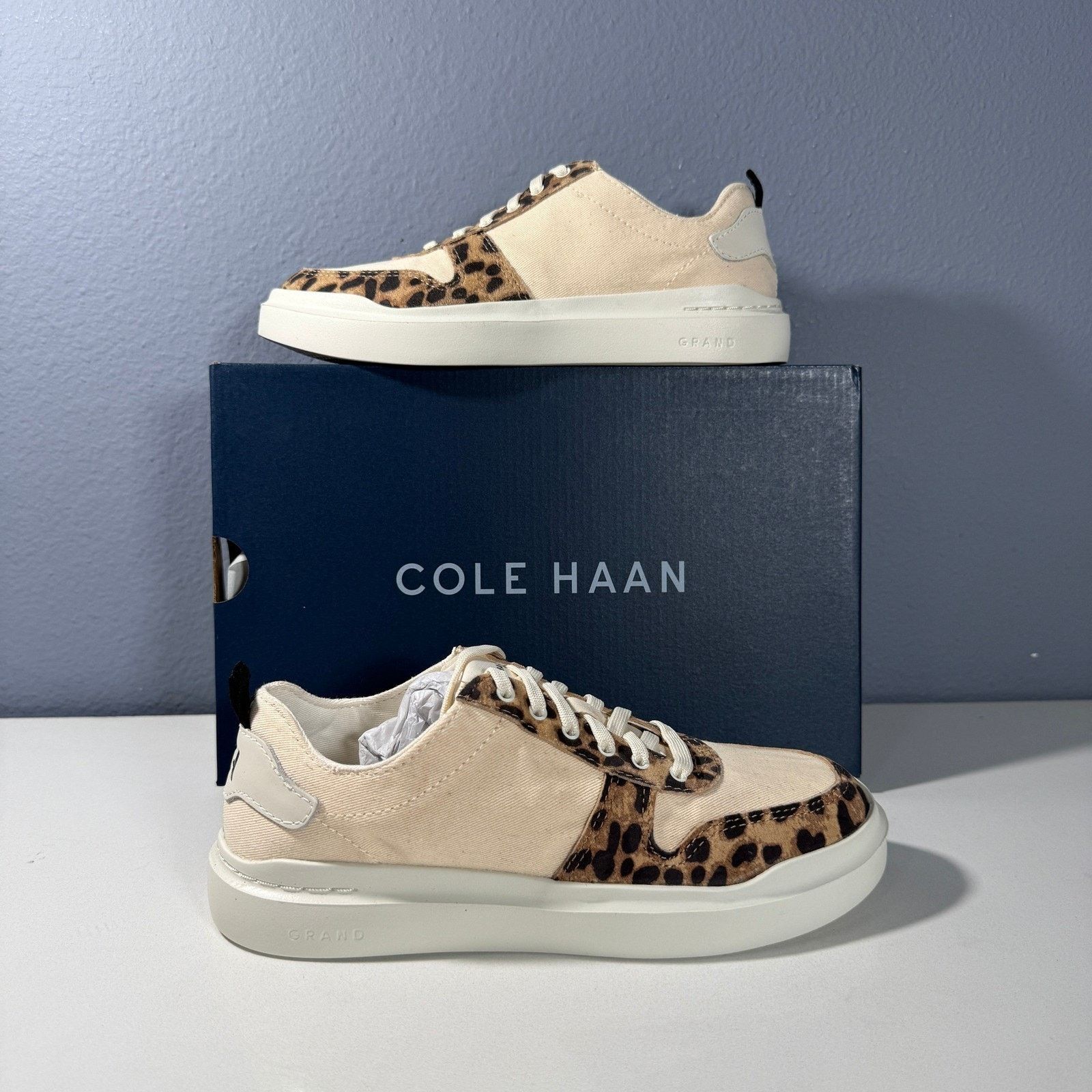 Cole Haan Cole Haan GrandPro Rally Canvas Leopard Sneaker Beige Size 6 Size US 6 / IT 36 - 2 Thumbnail