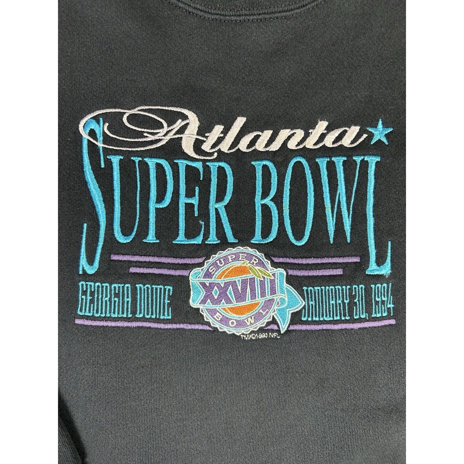 Champion Super Bowl XXVIII Atlanta Super Bowl Georgia Dome Crew Neck Size US L / EU 52-54 / 3 - 2 Thumbnail