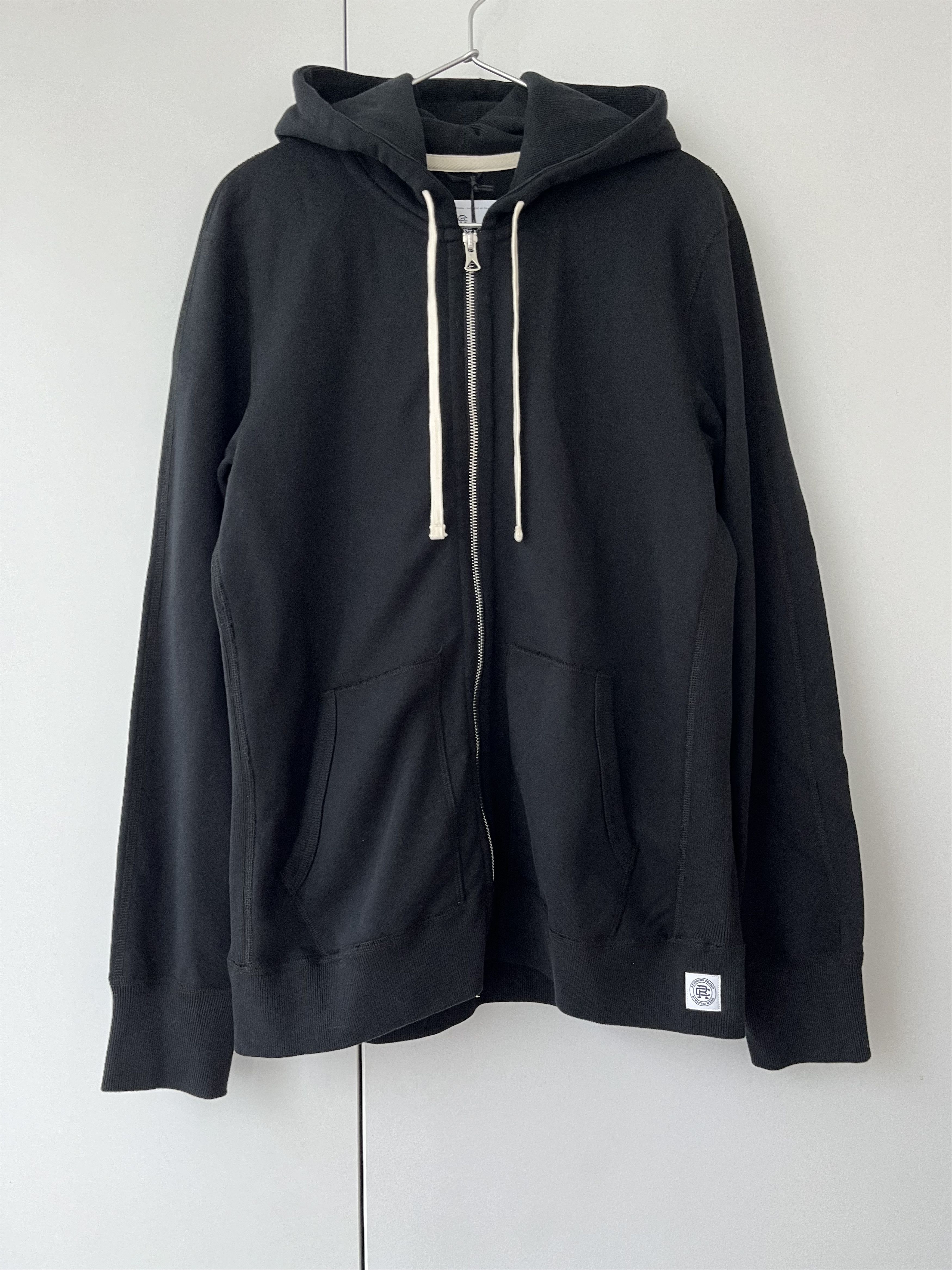 image of Reigning Champ Mid Weight Full Zip Hoodie Medium in Black, Men's