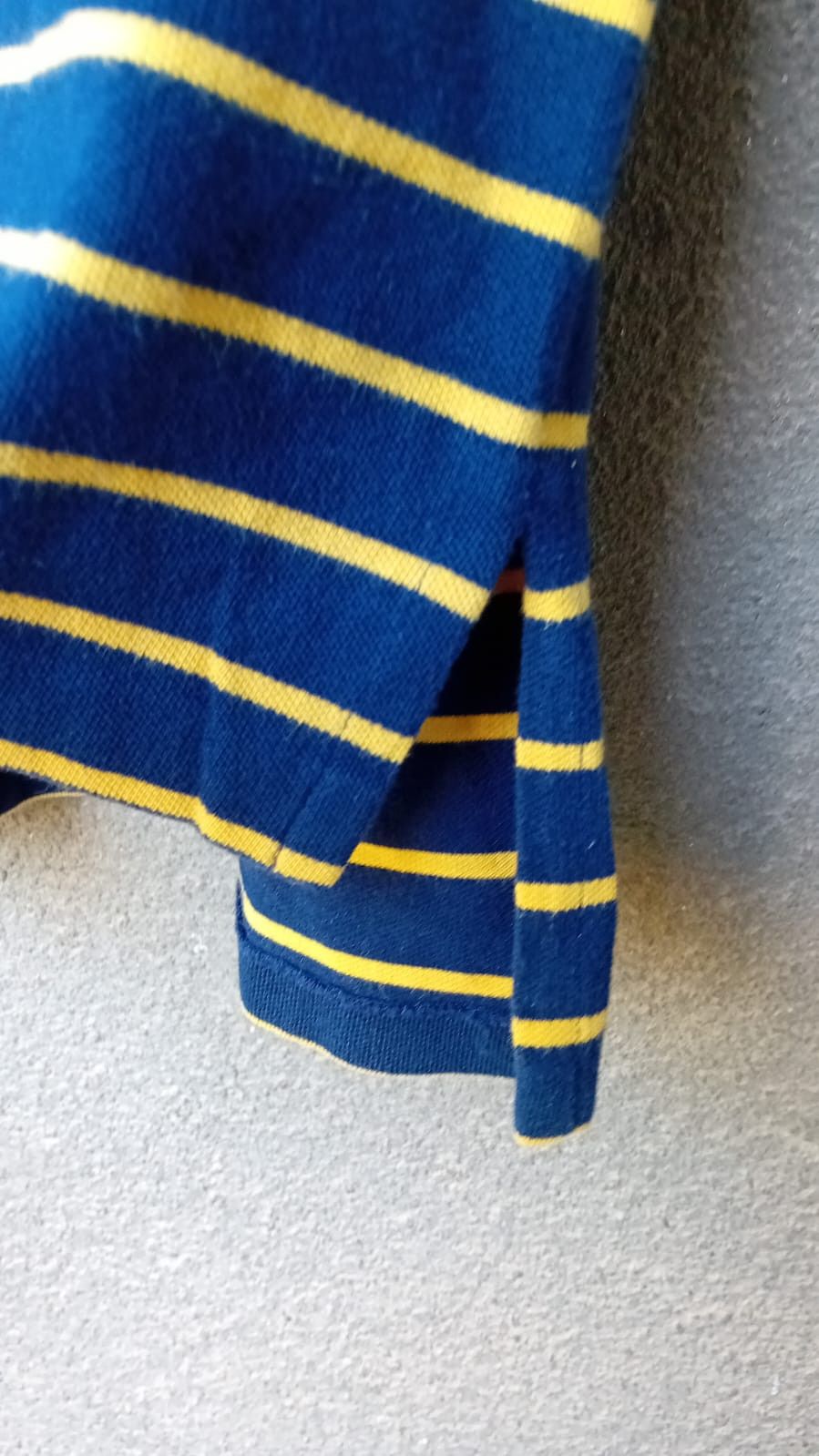 Polo Ralph Lauren × Vintage Polo Ralph Lauren Custom Fit Blue Yellow Striped Polo tee XL Size US XL / EU 56 / 4 - 6 Thumbnail