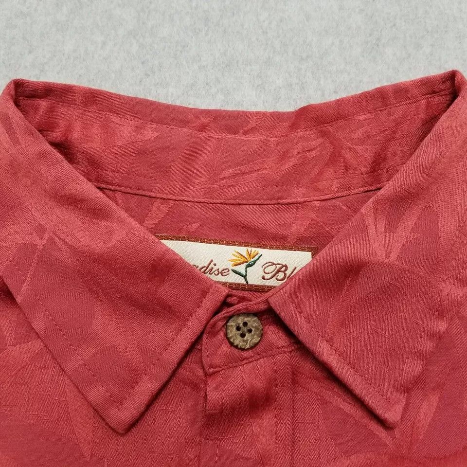 Paradise Paradise Blue Hawaiian Shirt Mens XL Red Button Up Size US XL / EU 56 / 4 - 6 Thumbnail
