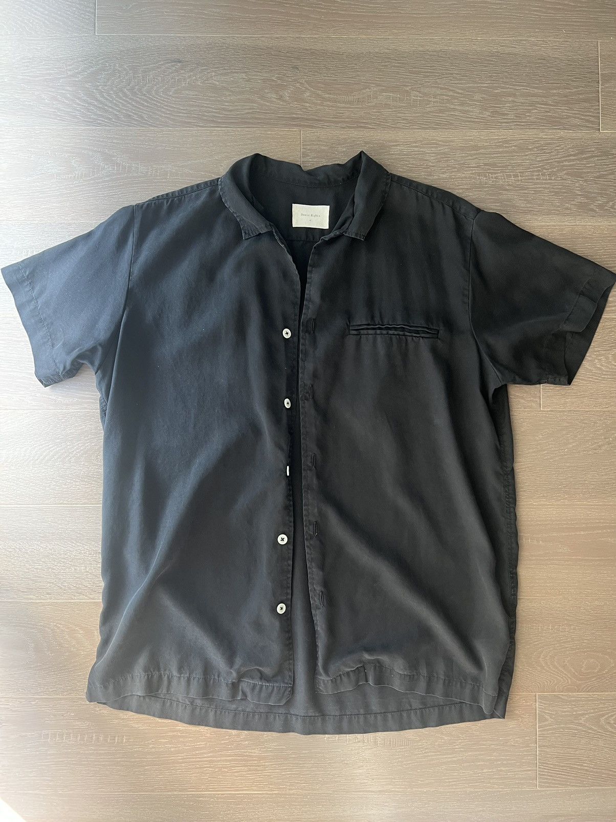 Basic Rights Black Camp Collar Shirt Size US XL / EU 56 / 4 - 1 Thumbnail