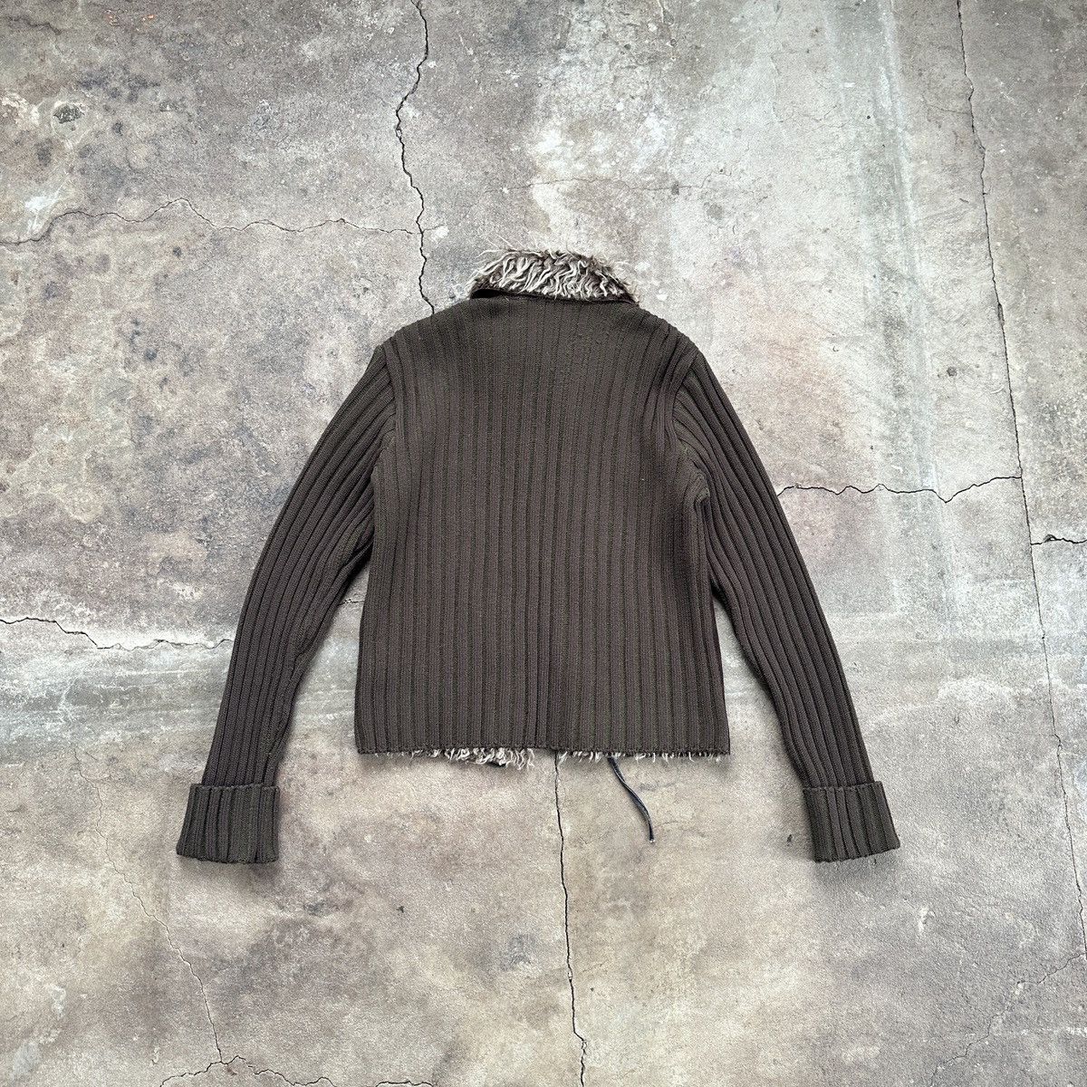 If Six Was Nine × Japanese Brand Vintage Whatever Faux Fur Cardigan Sweater Size L / US 10 / IT 46 - 6 Thumbnail