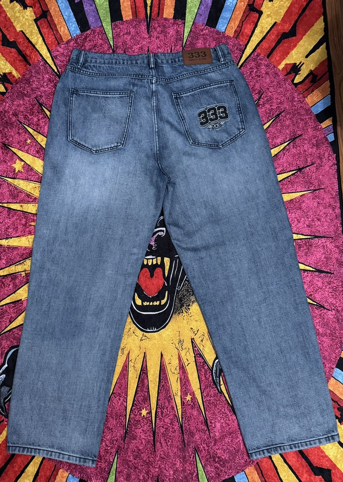 Half Evil HALF EVIL 333 BLUE WASHED DENIM Size US 34 / EU 50 - 2 Thumbnail