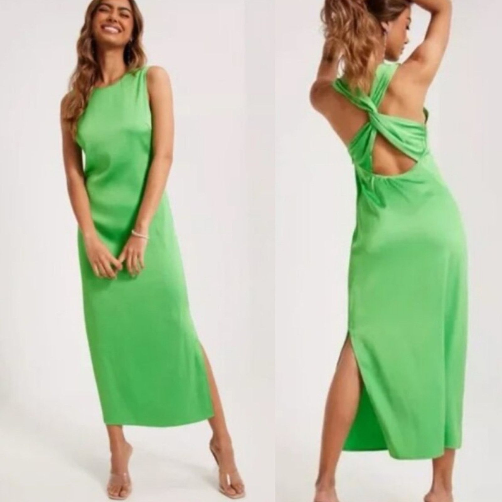 Samsoe Samsoe SAMSOE SAMSOE Garmentory $250 Cillia Green Satin Dress XS Size XS / US 0-2 / IT 36-38 - 1 Thumbnail