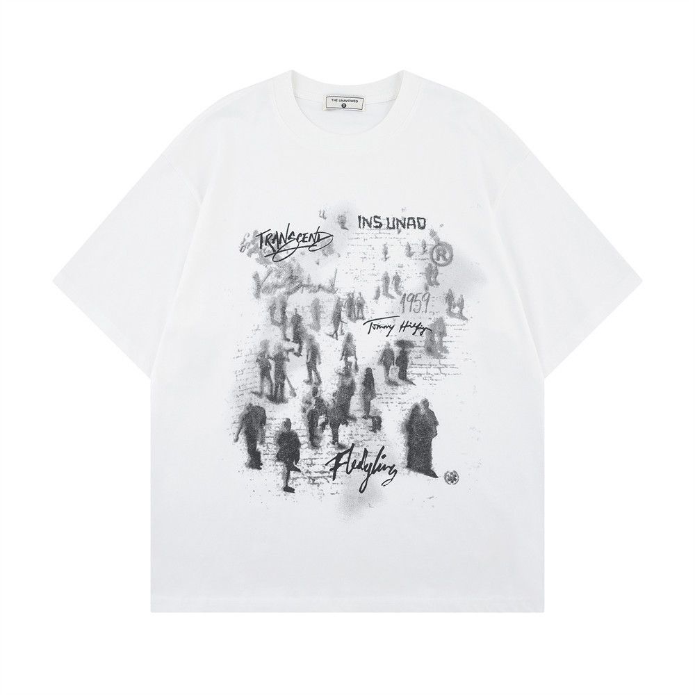 Japanese Brand × Vintage Men's loose street fashion casual silhouette print T-shirt Size US M / EU 48-50 / 2 - 1 Thumbnail