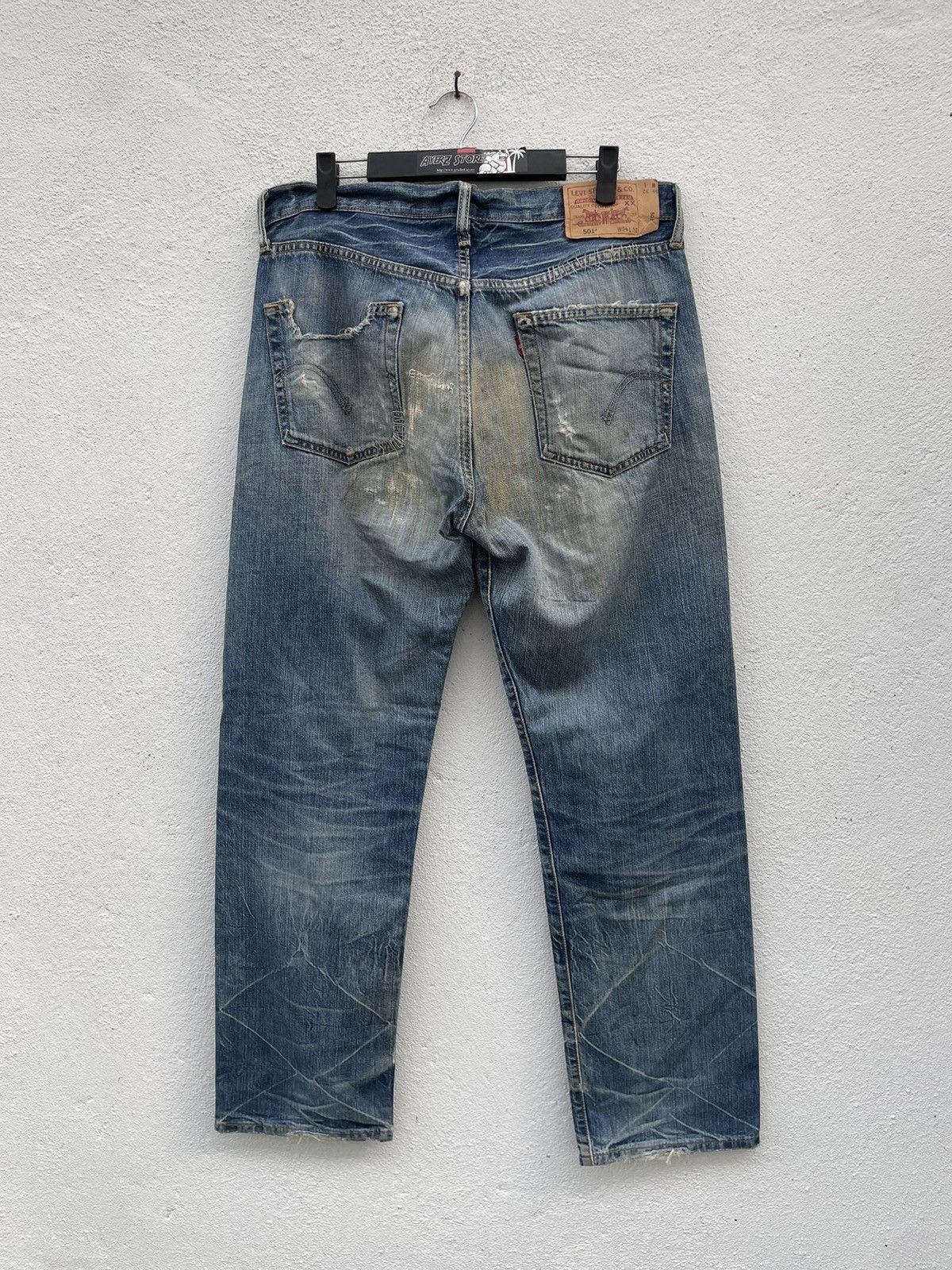 Levi's × Levi's Vintage Clothing Vintage Levi’s 501 Distressed Grunge Denim Jeans Size US 34 / EU 50 - 11 Thumbnail