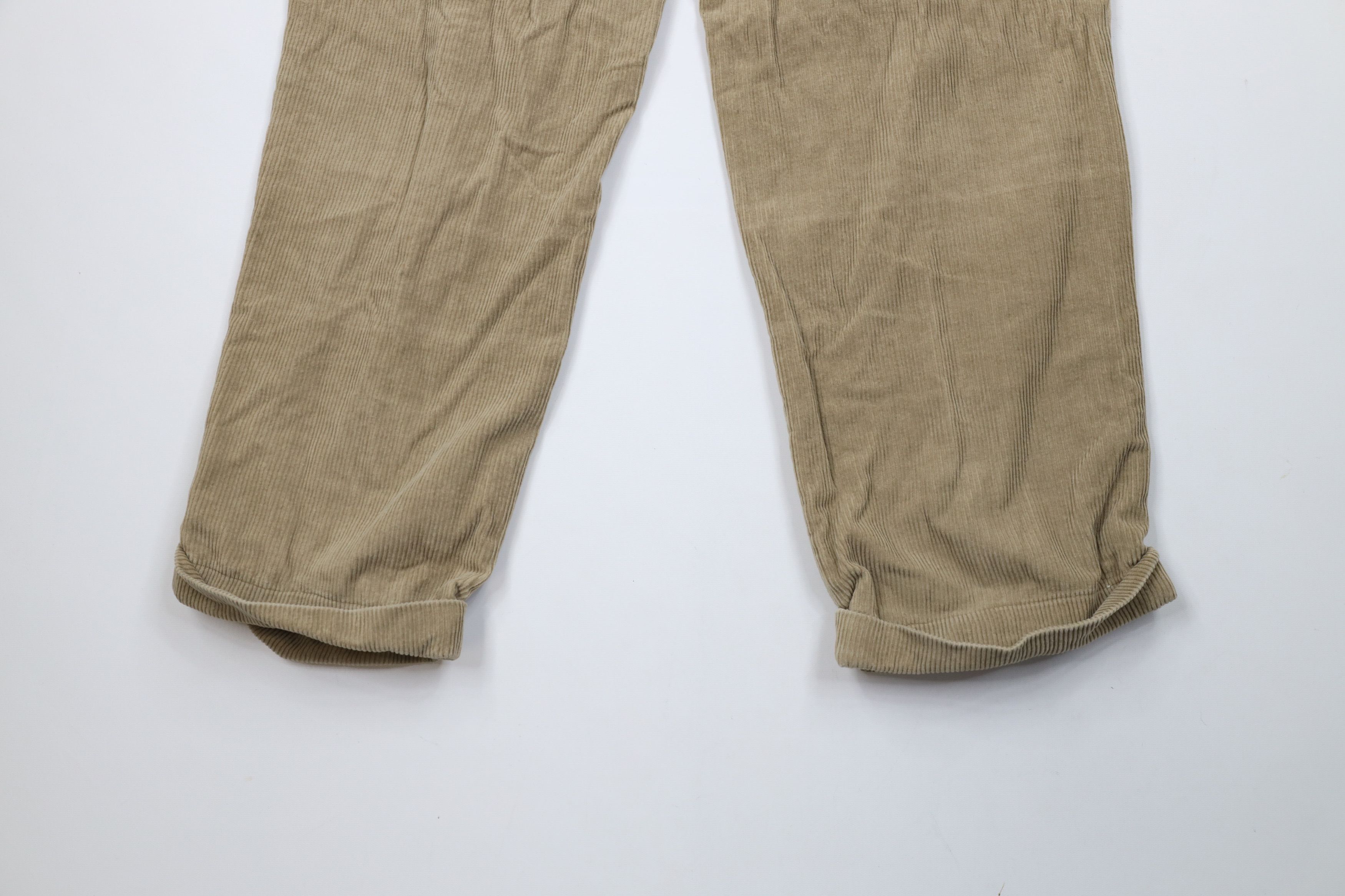 Nautica × Vintage Vintage 90s Nautica Wide Leg Corduroy Chino Pants Beige Size US 32 / EU 48 - 11 Thumbnail