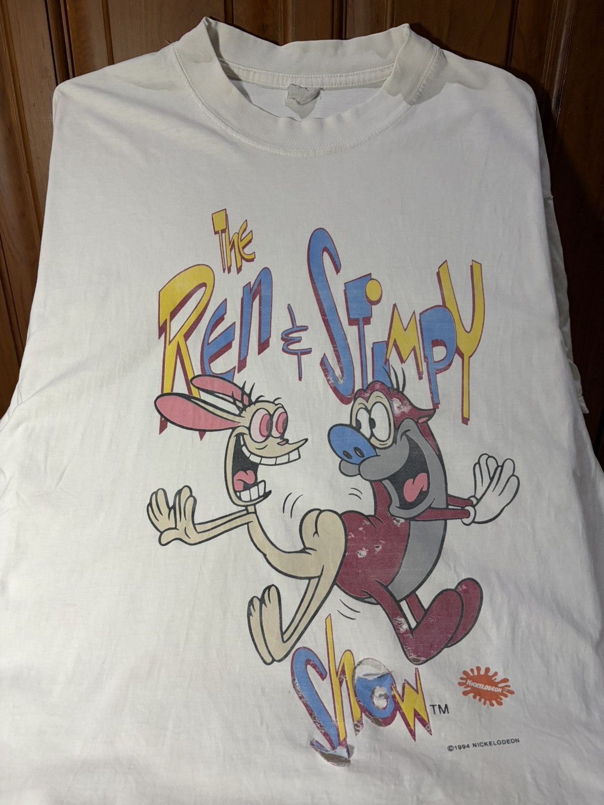 Nickelodeon Vintage 1984 Ren & Stimpy Show Nickelodeon Tee Size US L / EU 52-54 / 3 - 1 Thumbnail