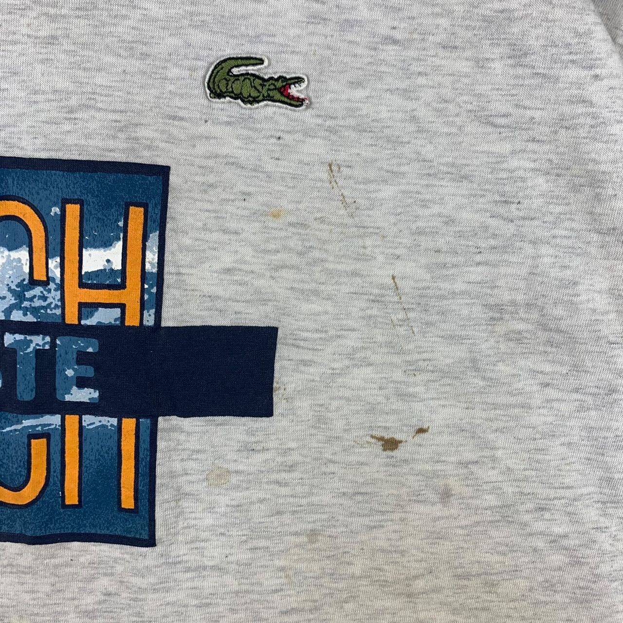 Lacoste × Vintage Vintage LACOSTE beach grey tee Size US L / EU 52-54 / 3 - 8 Thumbnail