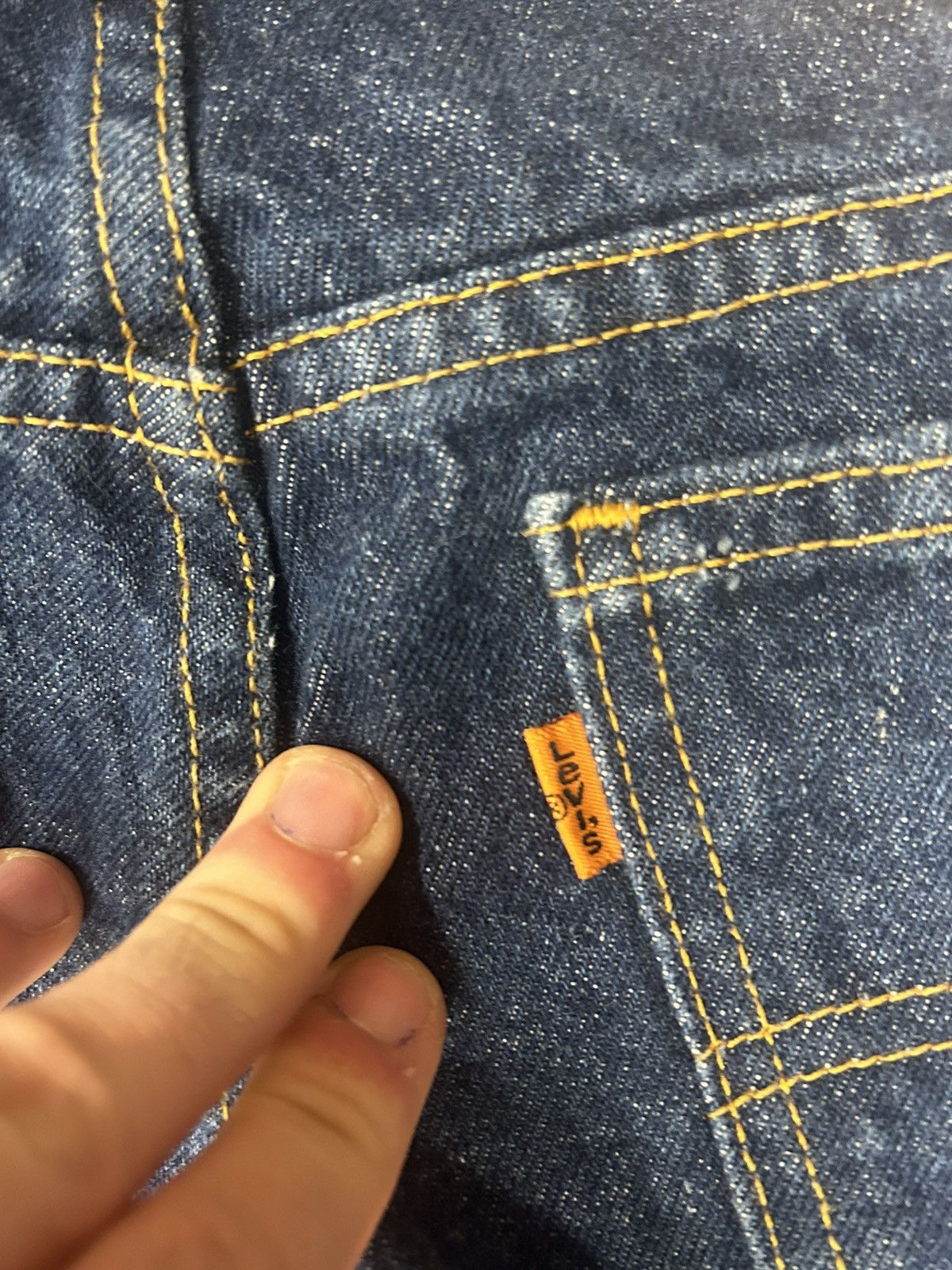 Levi's × Vintage Crazy Vintage 90s Essential Levi’s Orange Tab Baggy Jeans Size US 33 - 3 Thumbnail