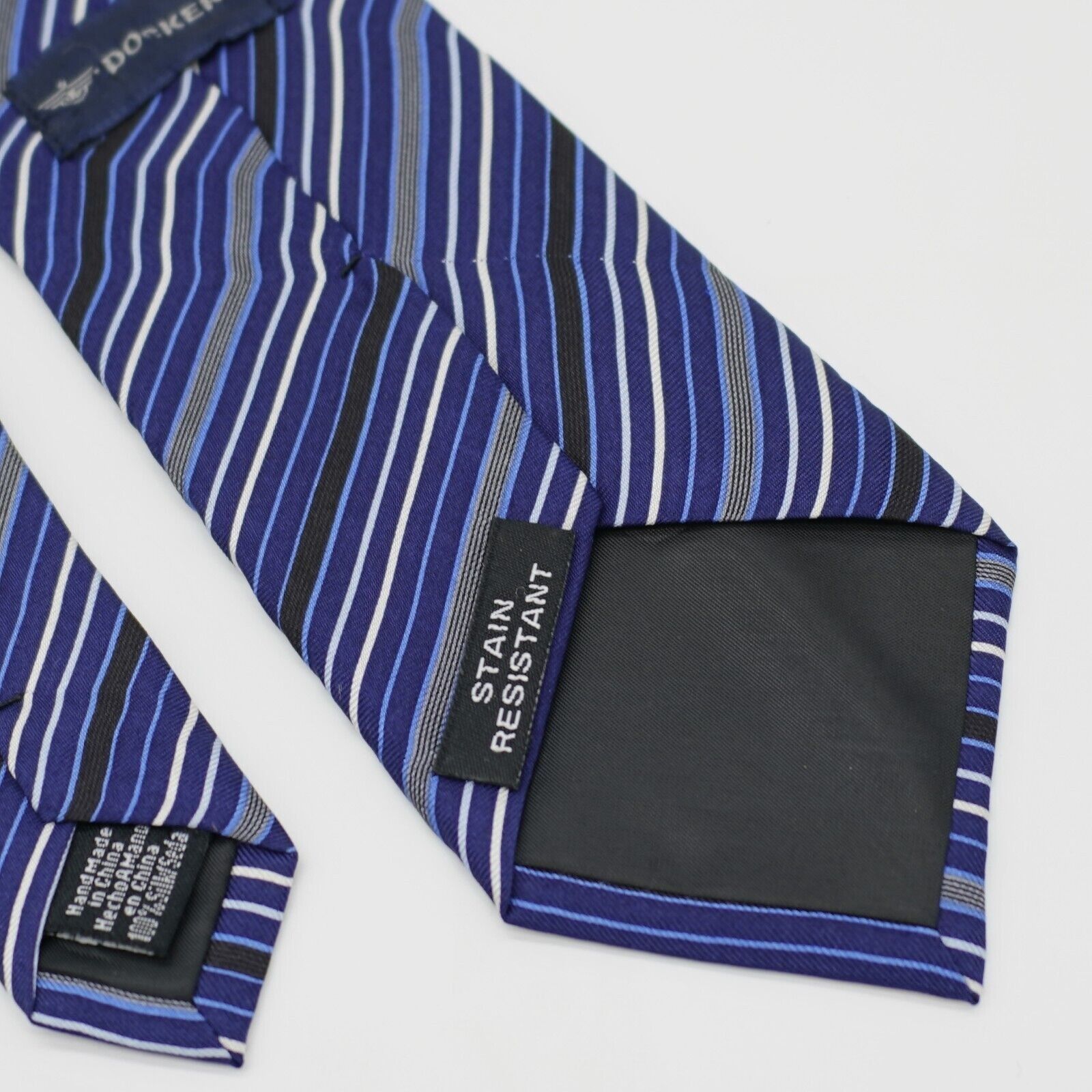 Dockers Dockers Striped Blue Boys Stain Resistant Silk Tie Size ONE SIZE - 6 Thumbnail