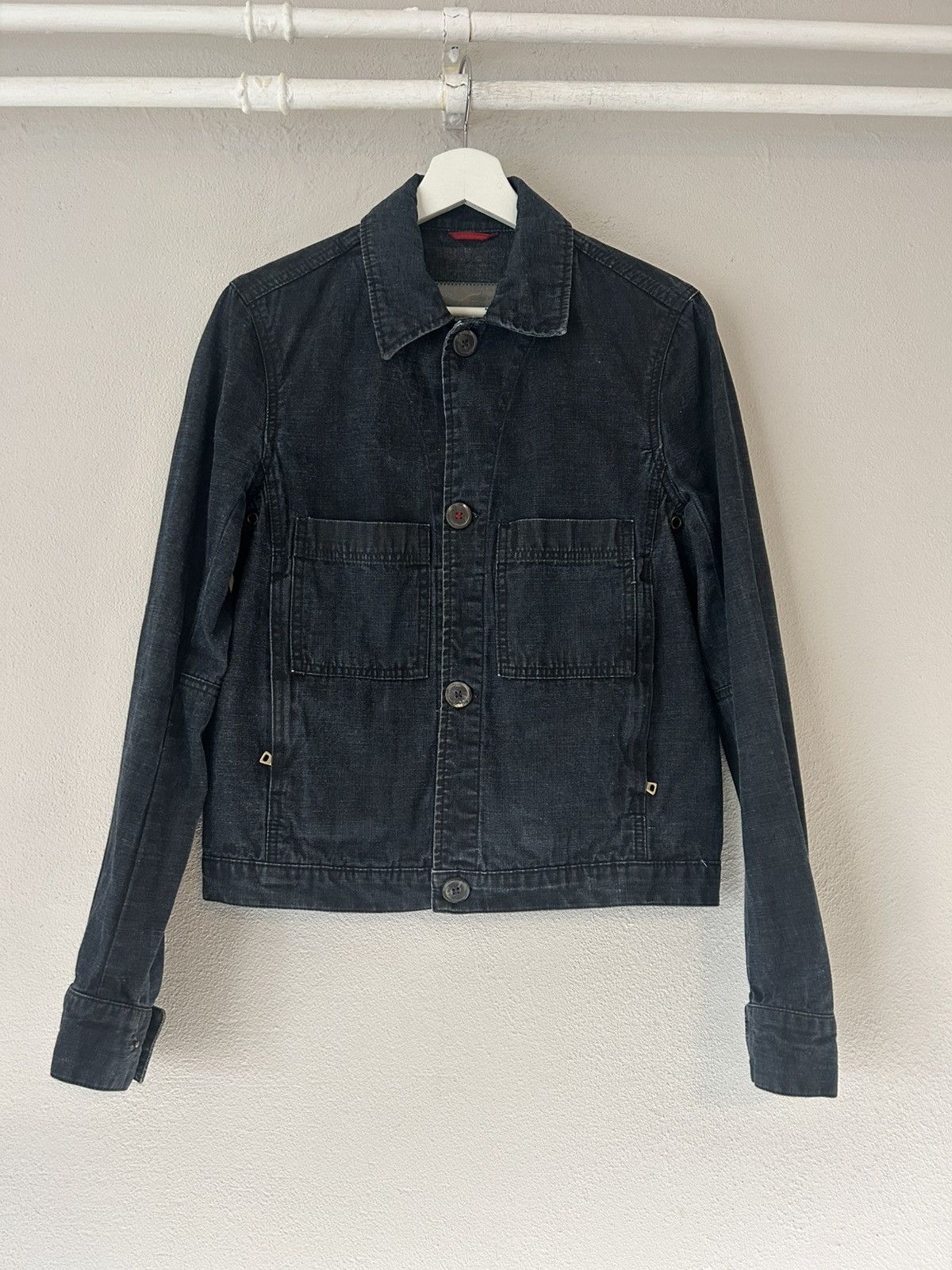 PRADA＊Bull denim blouson jacket デニムジャケット＊送料込 PRADA】プラダ セルビッジデニム ブルゾン (PRADA/デニム