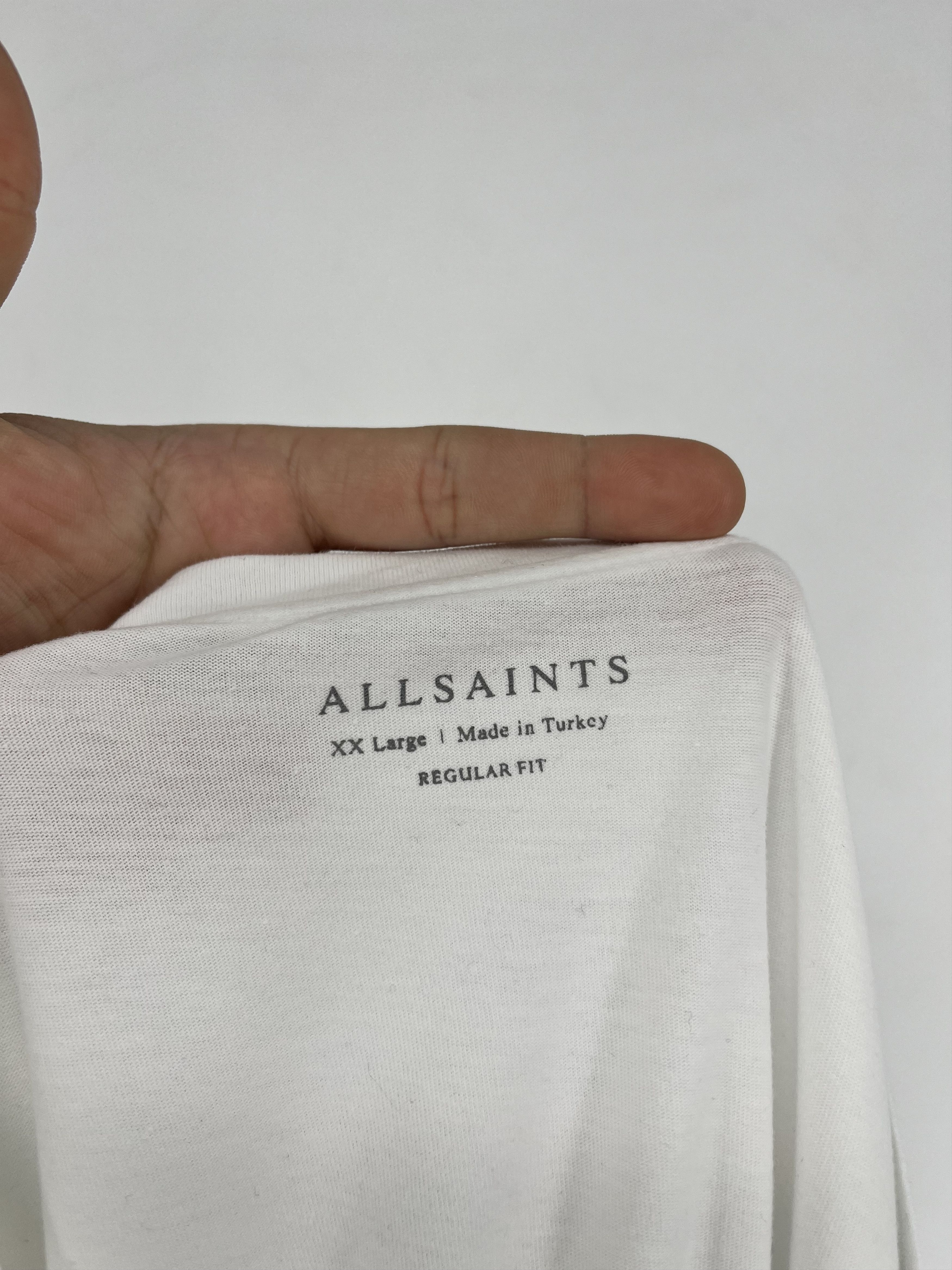 Allsaints Vintage Basic Allsaints Mini Logo Basic Tee Old Money Size US XXL / EU 58 / 5 - 8 Thumbnail