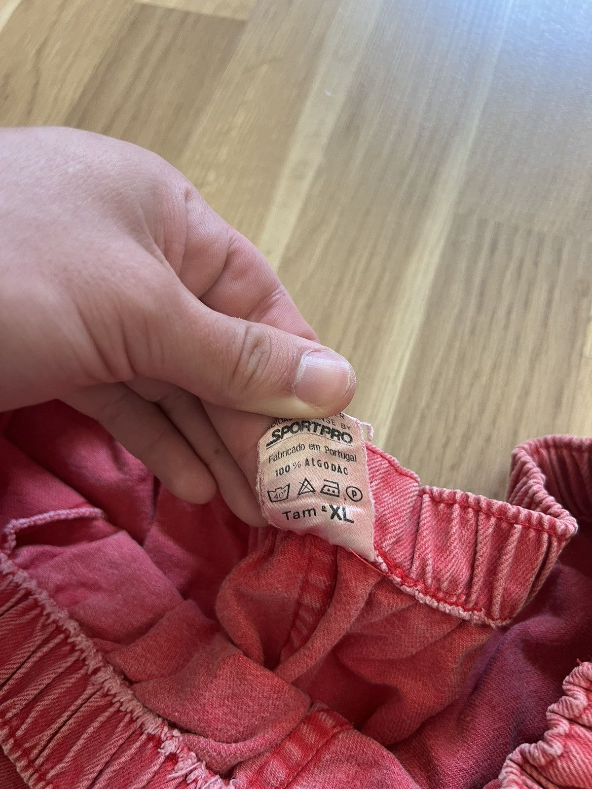 Adidas × Vintage Adidas vintage red denim work shorts faded 90s archive Size US 34 / EU 50 - 5 Thumbnail