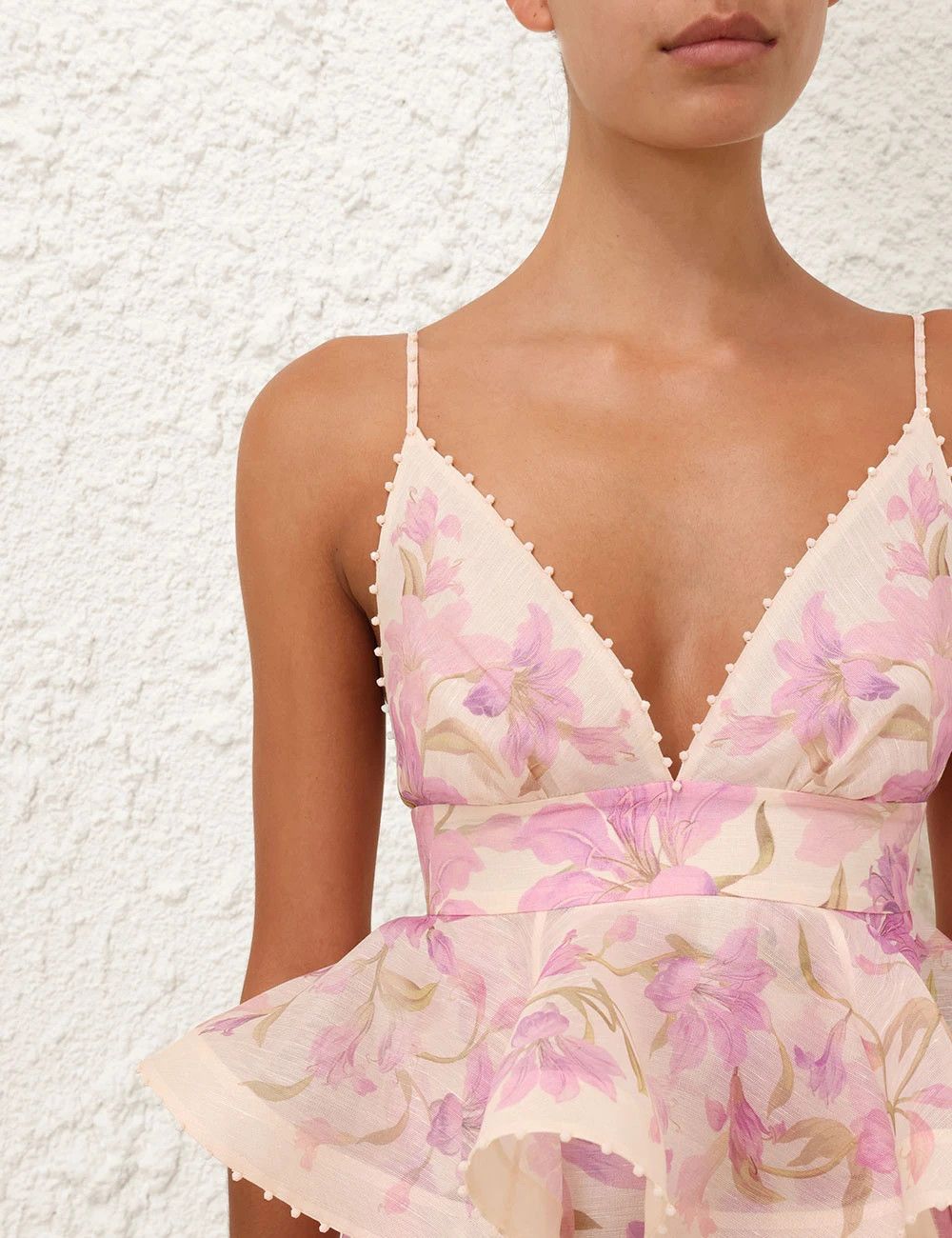 oc11z0226 Dawning Ruffle Mini Dress In Multicolor