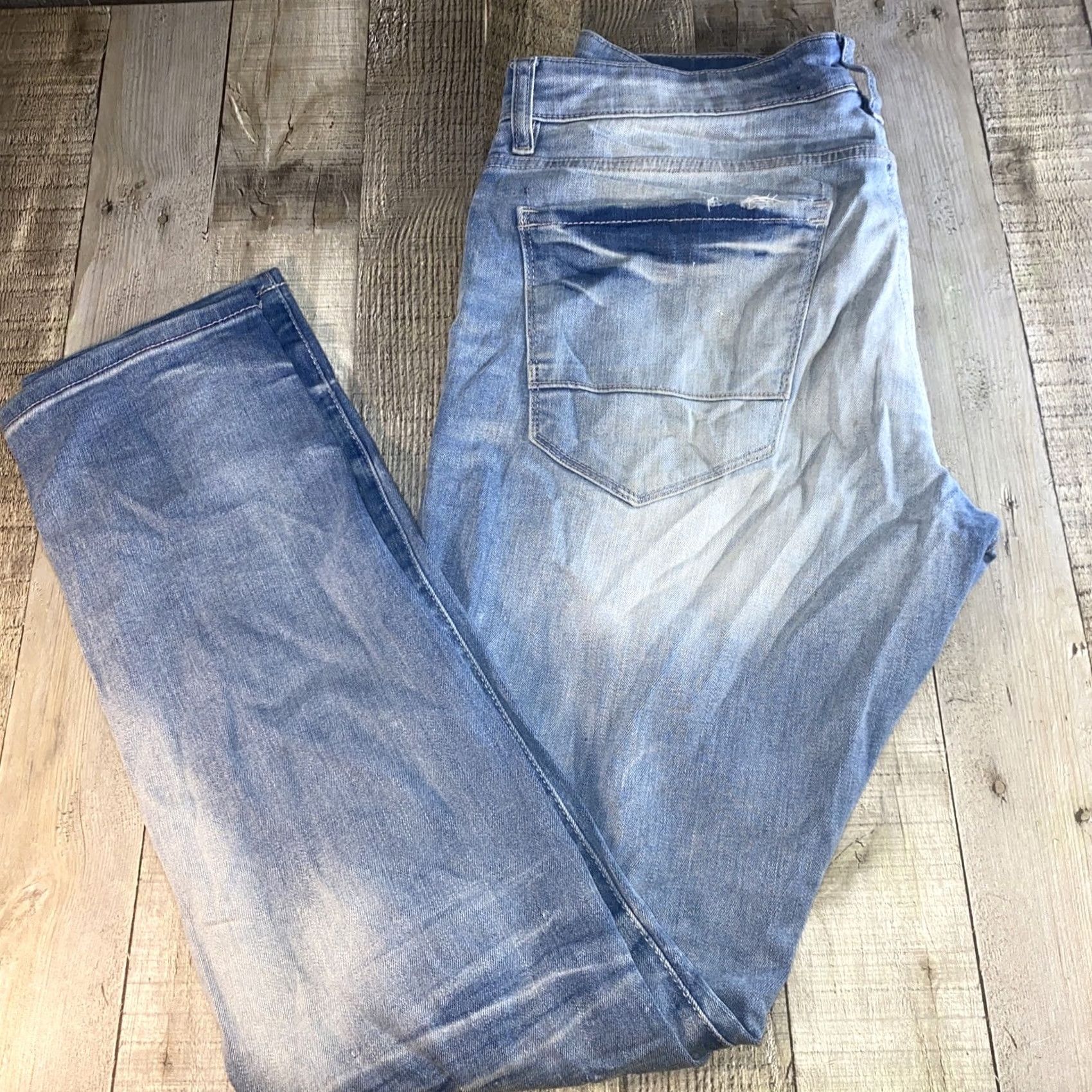 Jordan Craig Jordan Craig Jeans 32x32 White Stone Washed Straight Zipper Men Regular Inseam 32 Size US 32 / EU 48 - 4 Thumbnail