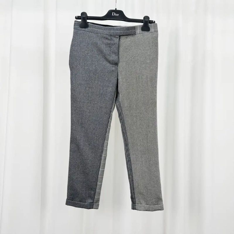 Thom Browne Thom Browne Gray Wool Logo Casual Pants 0089 Size 27" / US 4 / IT 40 - 1 Thumbnail