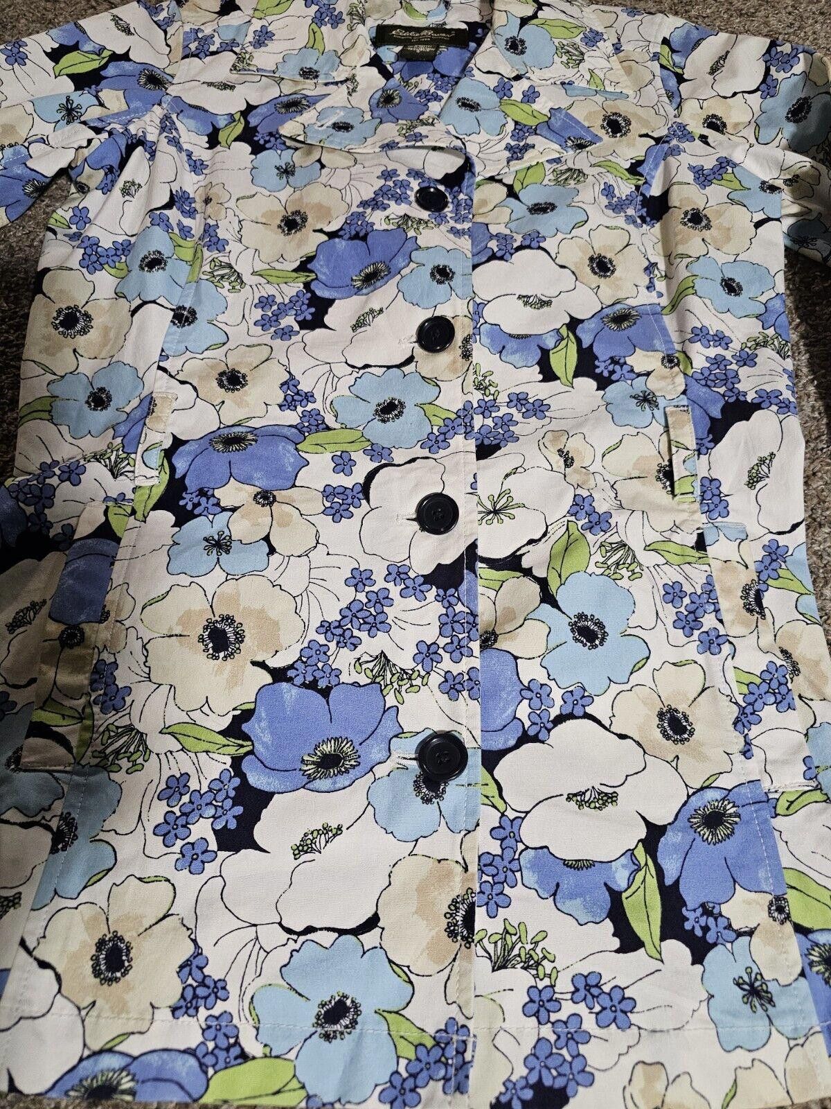 Eddie Bauer Eddie Bauer floral belted blazer jacket 4 Button S Size S / US 4 / IT 40 - 2 Thumbnail