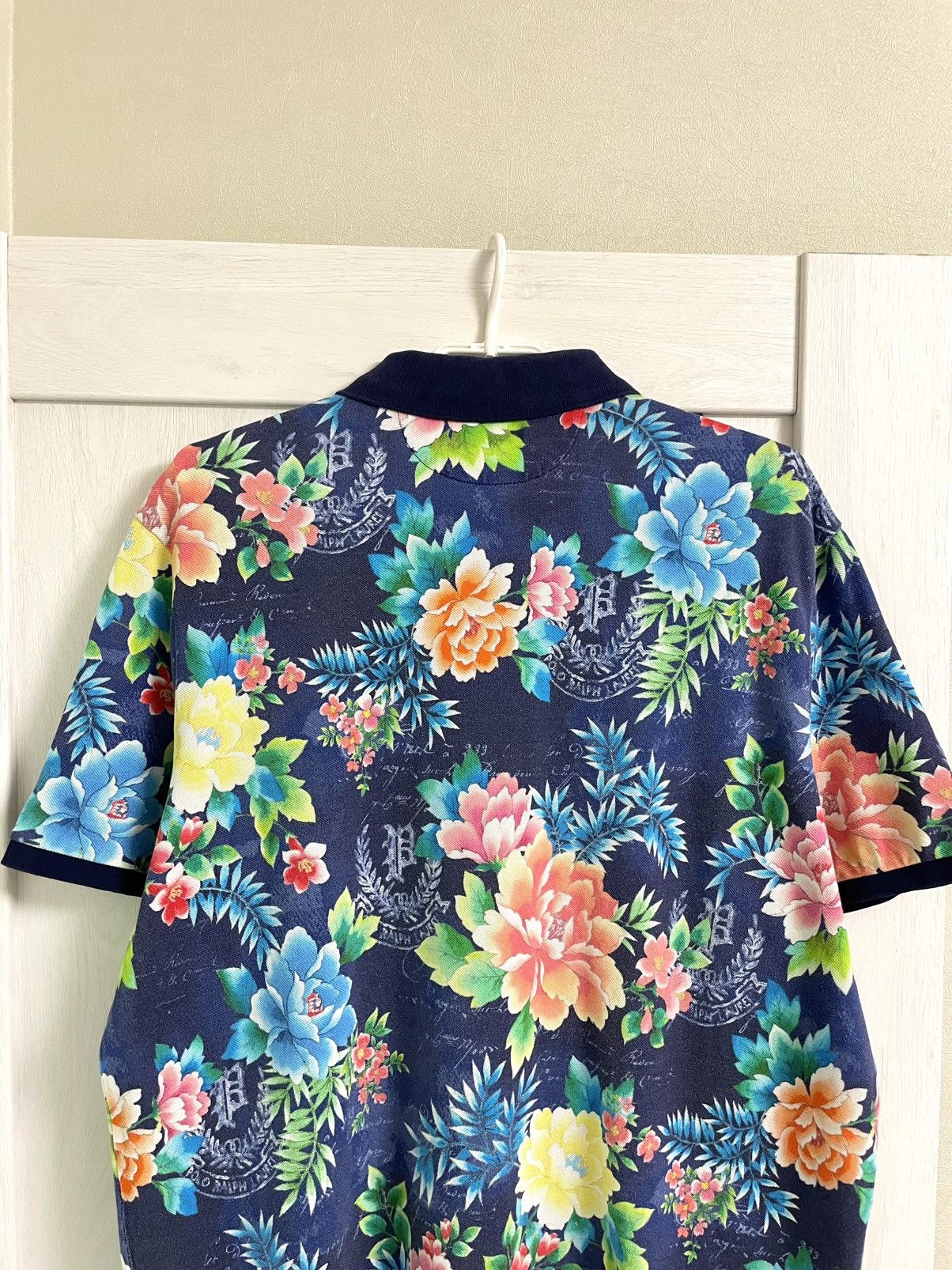 Polo Ralph Lauren Polo Ralph Lauren Floral Hawaiian Polo T Shirt Vintage Size US XXL / EU 58 / 5 - 14 Thumbnail
