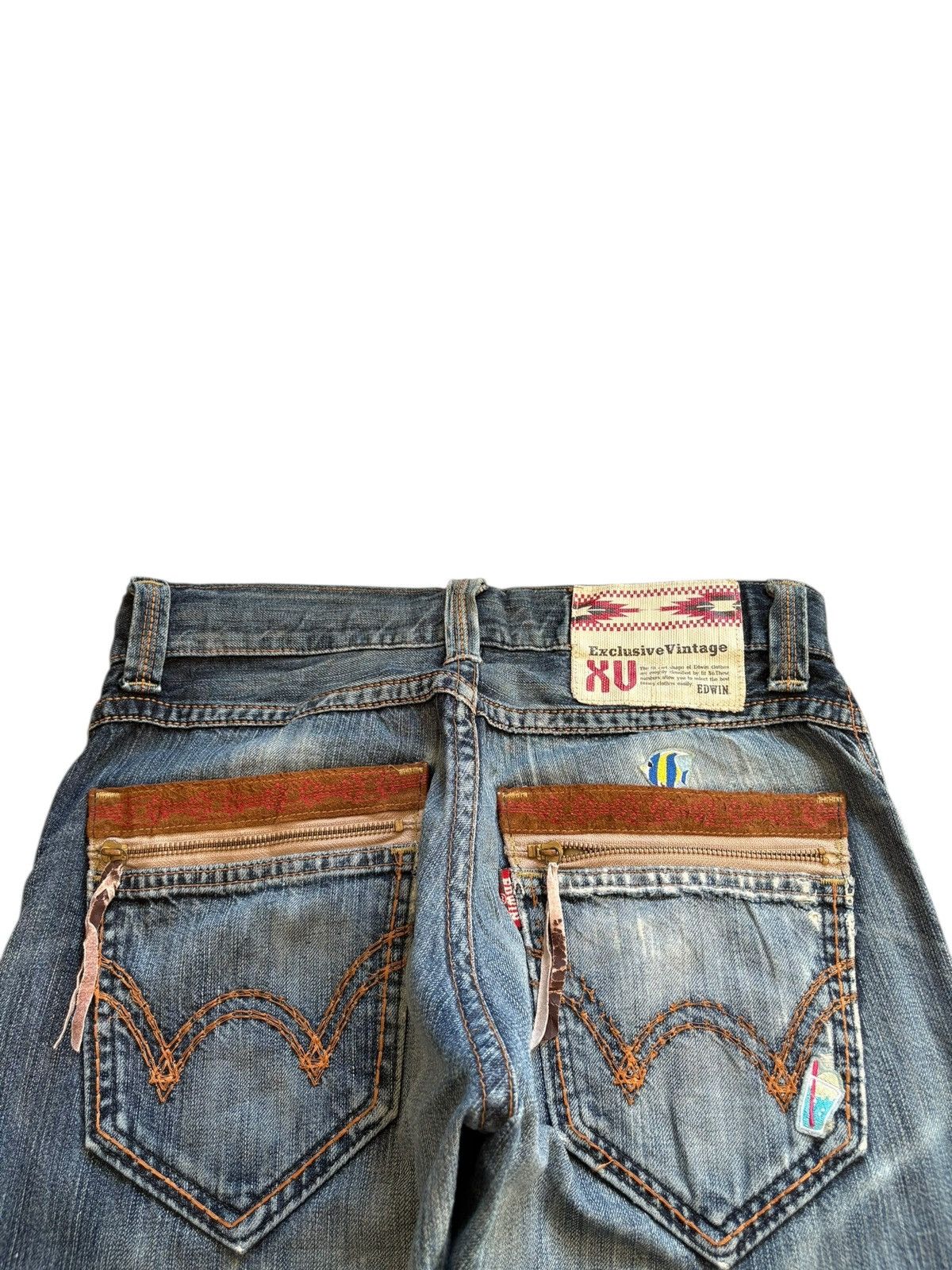 Edwin Exclusive Vintage Edwin 434 Faded Wash Distressed Loose Jean Size US 32 / EU 48 - 8 Thumbnail