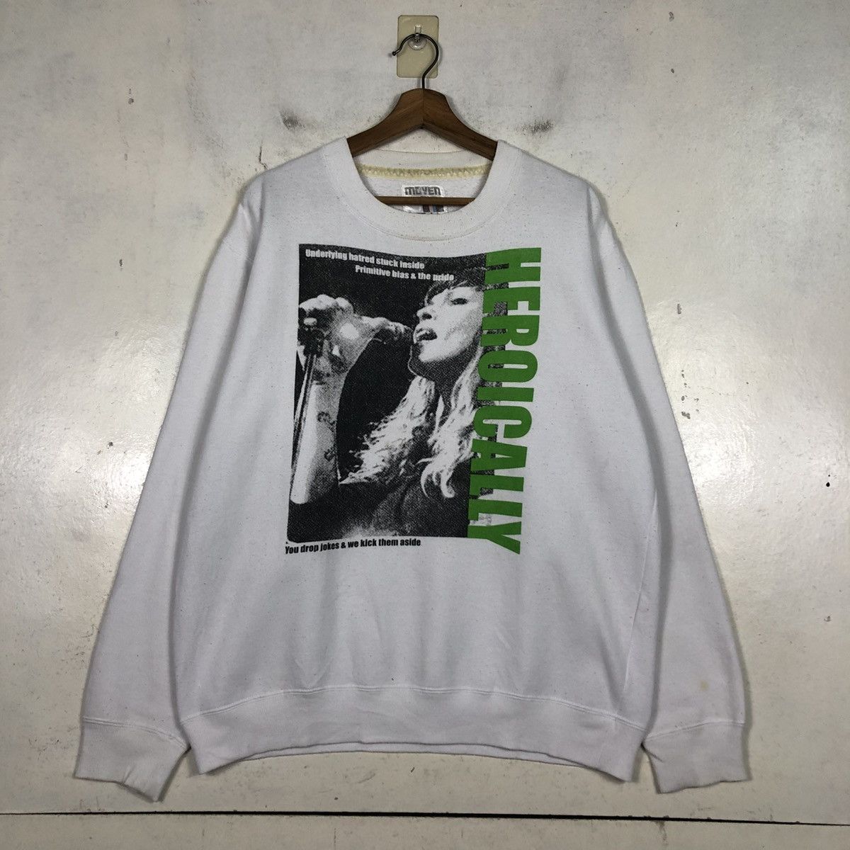 Japanese Brand 📌Vintage Sweatshirt Heroically Big Logo Punk Style Size US M / EU 48-50 / 2 - 3 Thumbnail