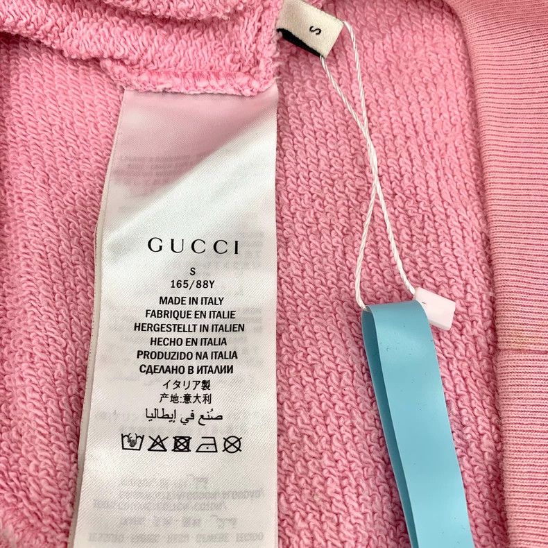 Gucci Gucci Pink deer letter printed cotton round-neck long-slee Size S / US 4 / IT 40 - 7 Thumbnail