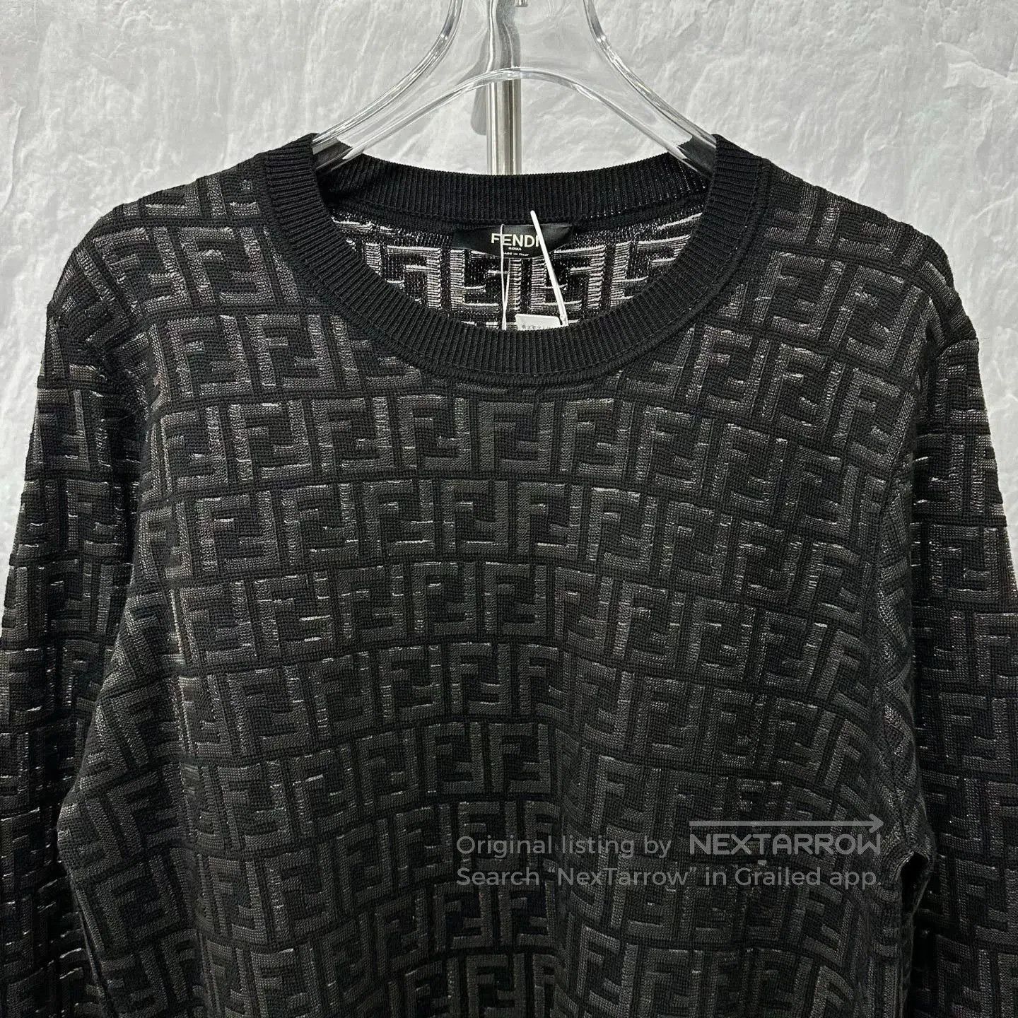 Fendi fendi double f knit long sleeve top. Size XL / US 12-14 / IT 48-50 - 2 Thumbnail