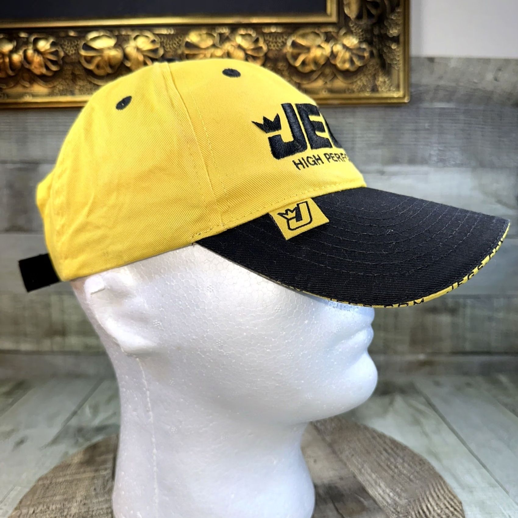 Vintage JEGS High Performance Yellow Cotton Baseball Cap Hat Strapback CH32 Size ONE SIZE - 3 Thumbnail