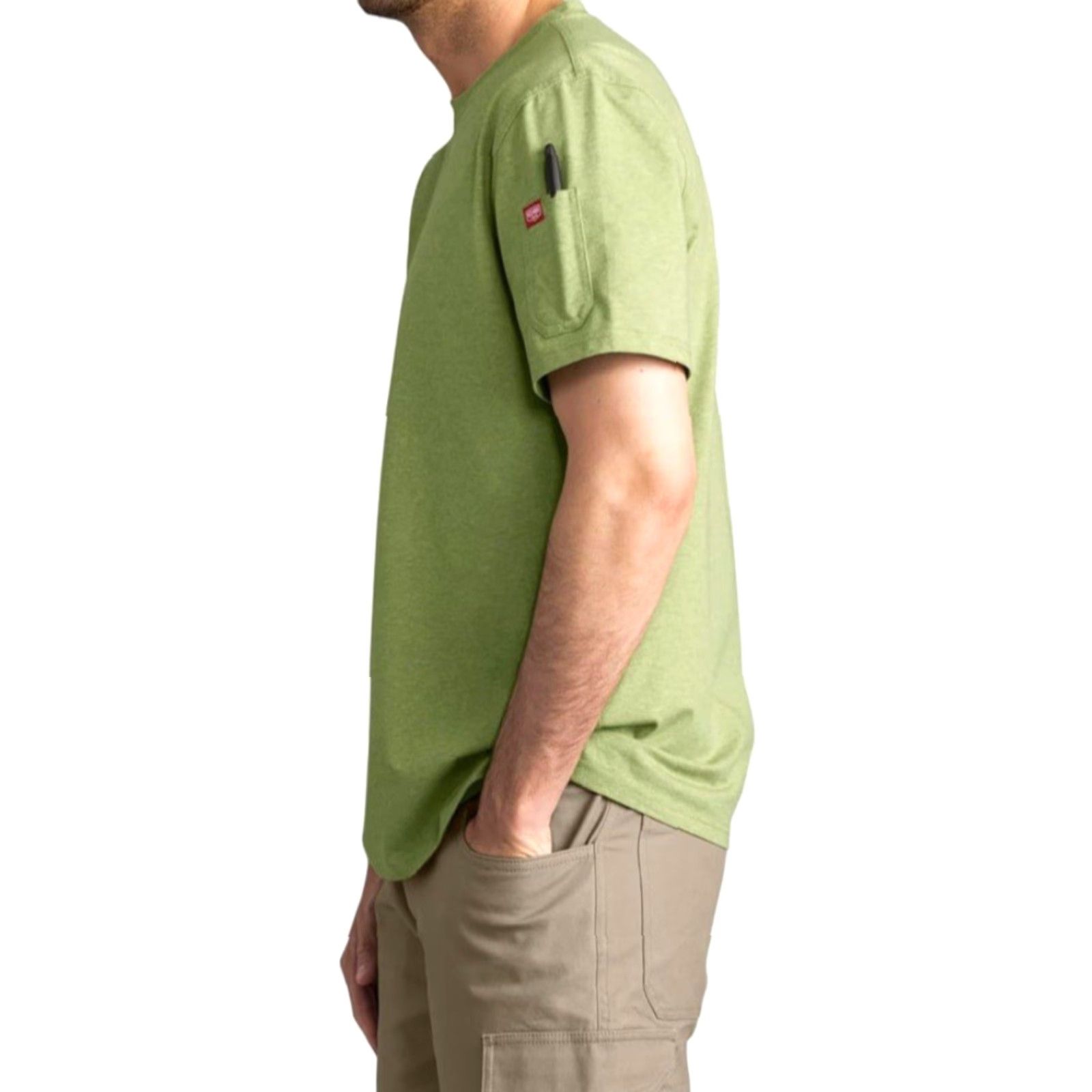 Red Kap Red Kap Shirt Mens S Short Sleeve Midweight Performance Tee Heathered Fern Sz S Green NWT Regular Comfort Lightweight Restored as: Size US 29 - 5 Thumbnail