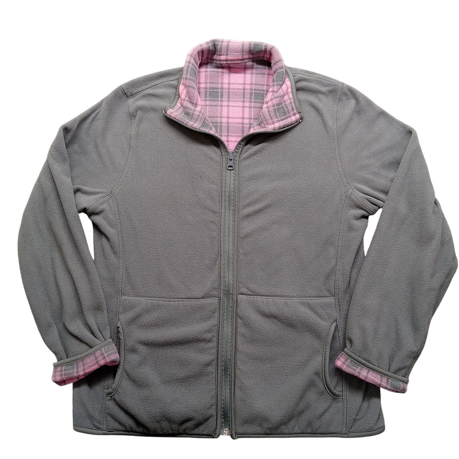Faded Glory Faded Glory Reversible Jacket M Women's Fleece Grey Pink Size M / US 6-8 / IT 42-44 - 1 Thumbnail