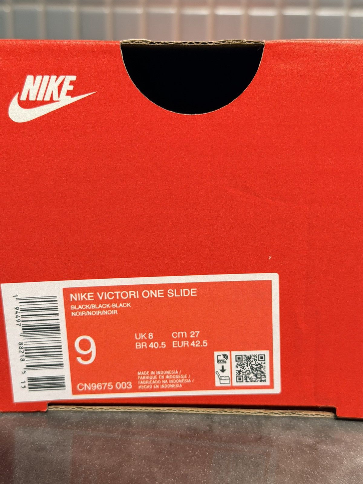 Nike Nike Victori one slide Black Size US 9 / EU 42 - 1 Thumbnail