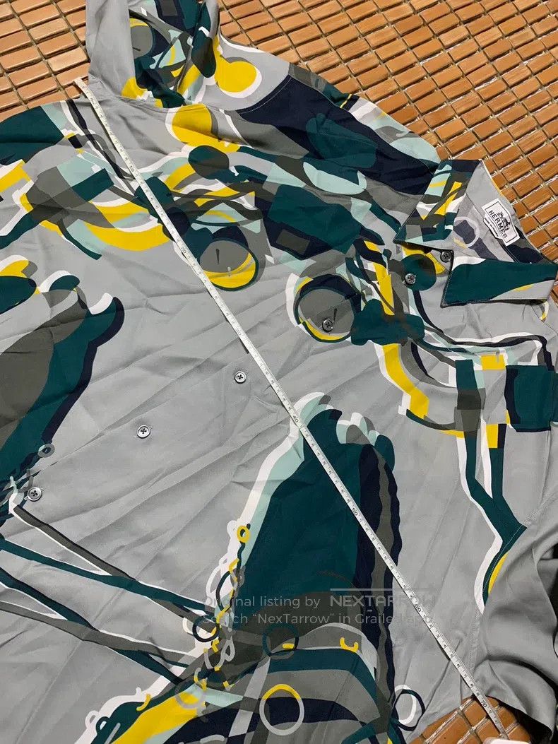 Hermes Hermes Silk shirt with horse print pattern Size US XS / EU 42 / 0 - 7 Thumbnail