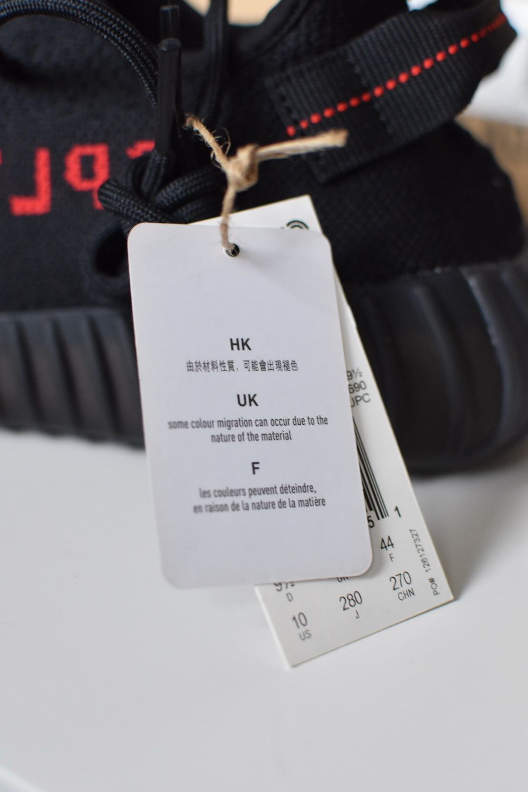 Adidas × Kanye West DS Yeezy Boost 350 V2 Black/Red Size US 10 / EU 43 - 9 Thumbnail