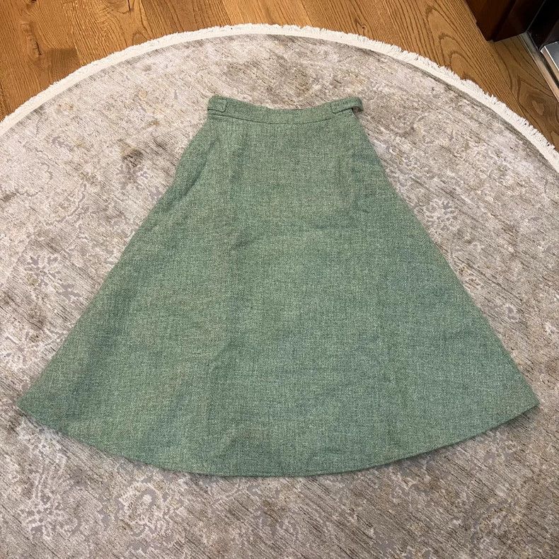 Thom Browne Thom Browne Green Wool Midi Skirt-dmc Size US 31 - 1 Thumbnail