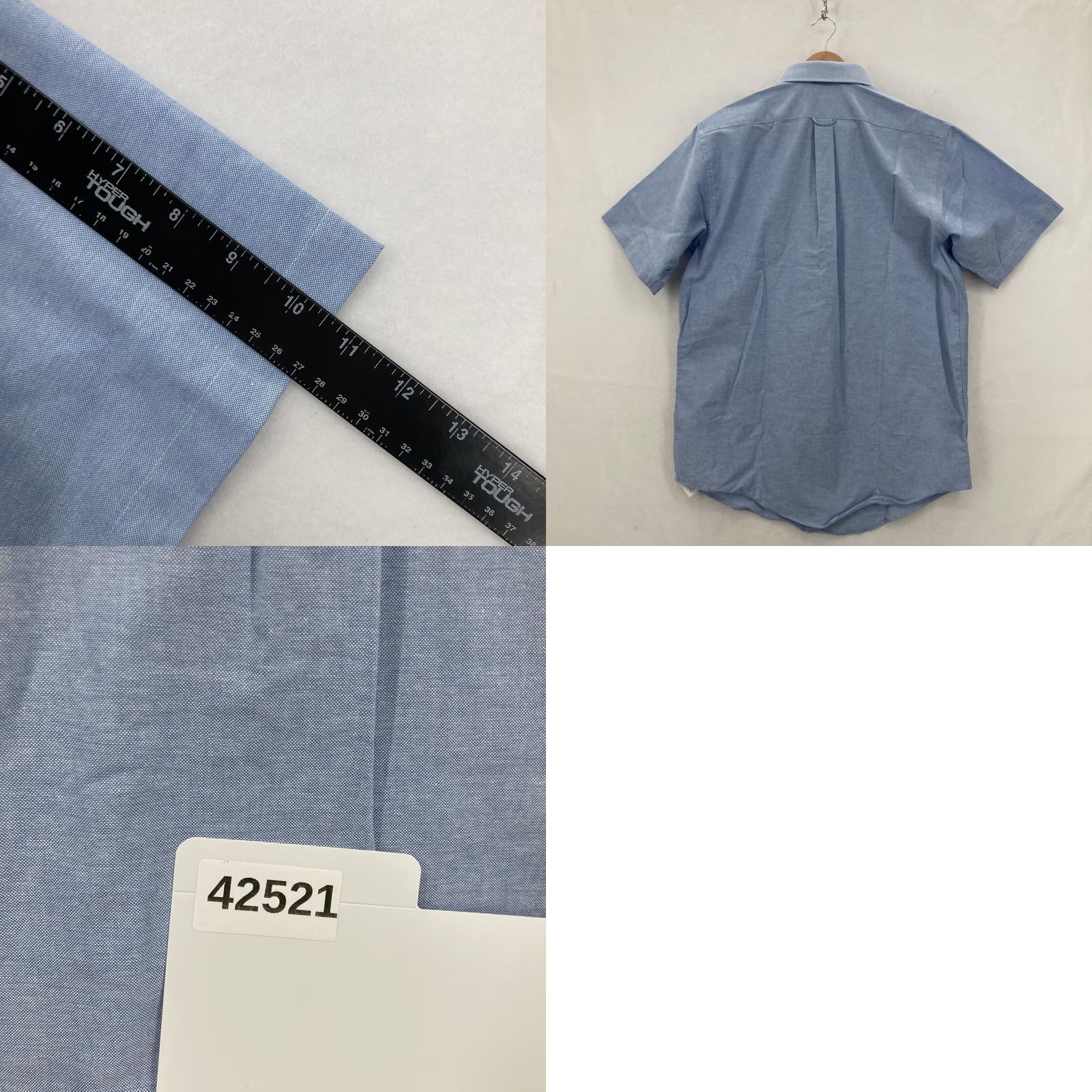 Croft & Barrow Croft & Barrow Shirt Mens 16 Oxford Button-Down Short-Sleeve Wrinkle Resistant Blue Button-Up S/S Casual Oxford Shirt Mens L Size US L / EU 52-54 / 3 - 8 Thumbnail