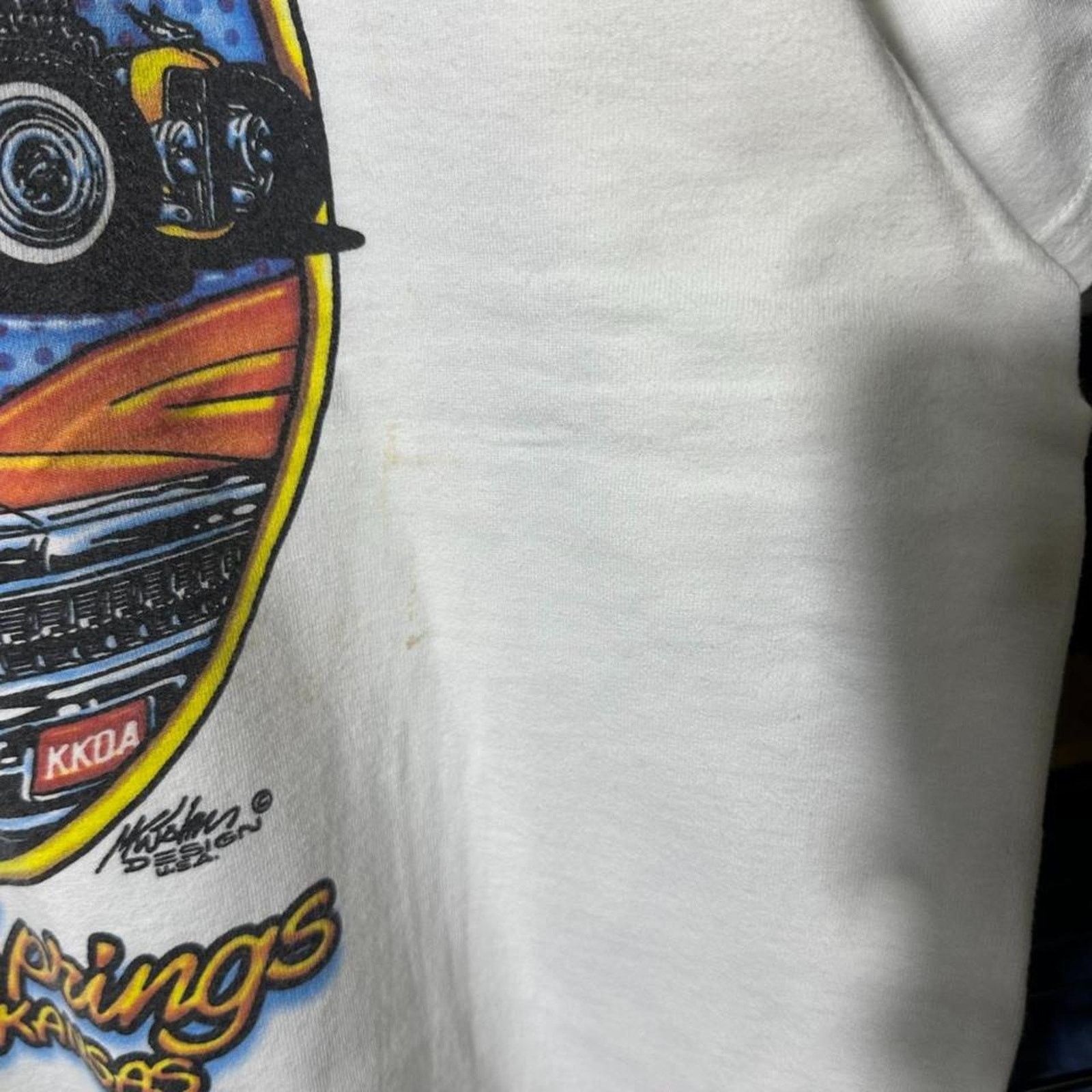 Gildan White Car Show Tee Mens XL Shirt Double Sided Biker Style Size US XL / EU 56 / 4 - 4 Thumbnail