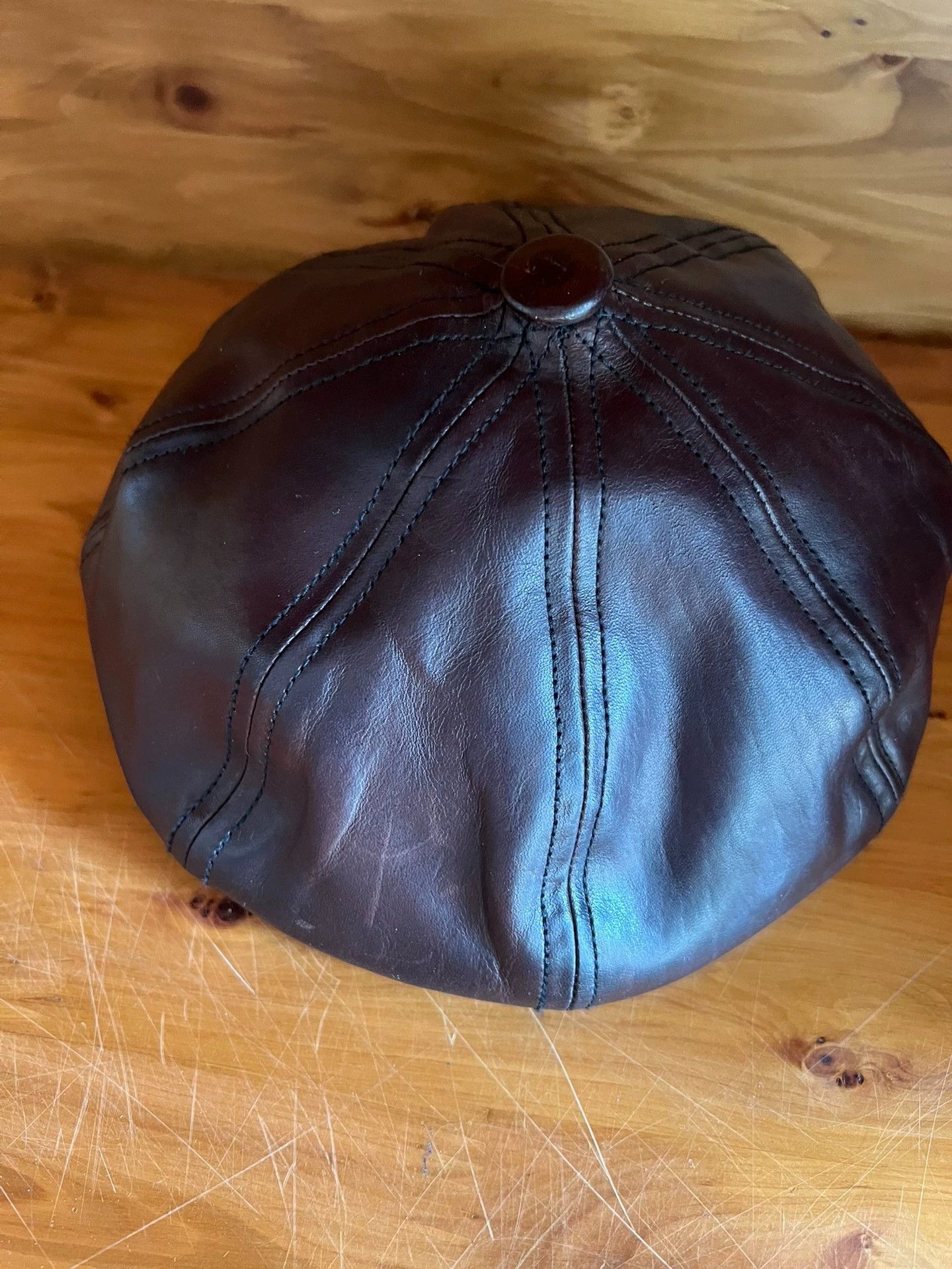 Other JapaneseHorsehide 8-Panel Newsboy Cap Handmade 56.5cm S Head Size ONE SIZE - 5 Thumbnail