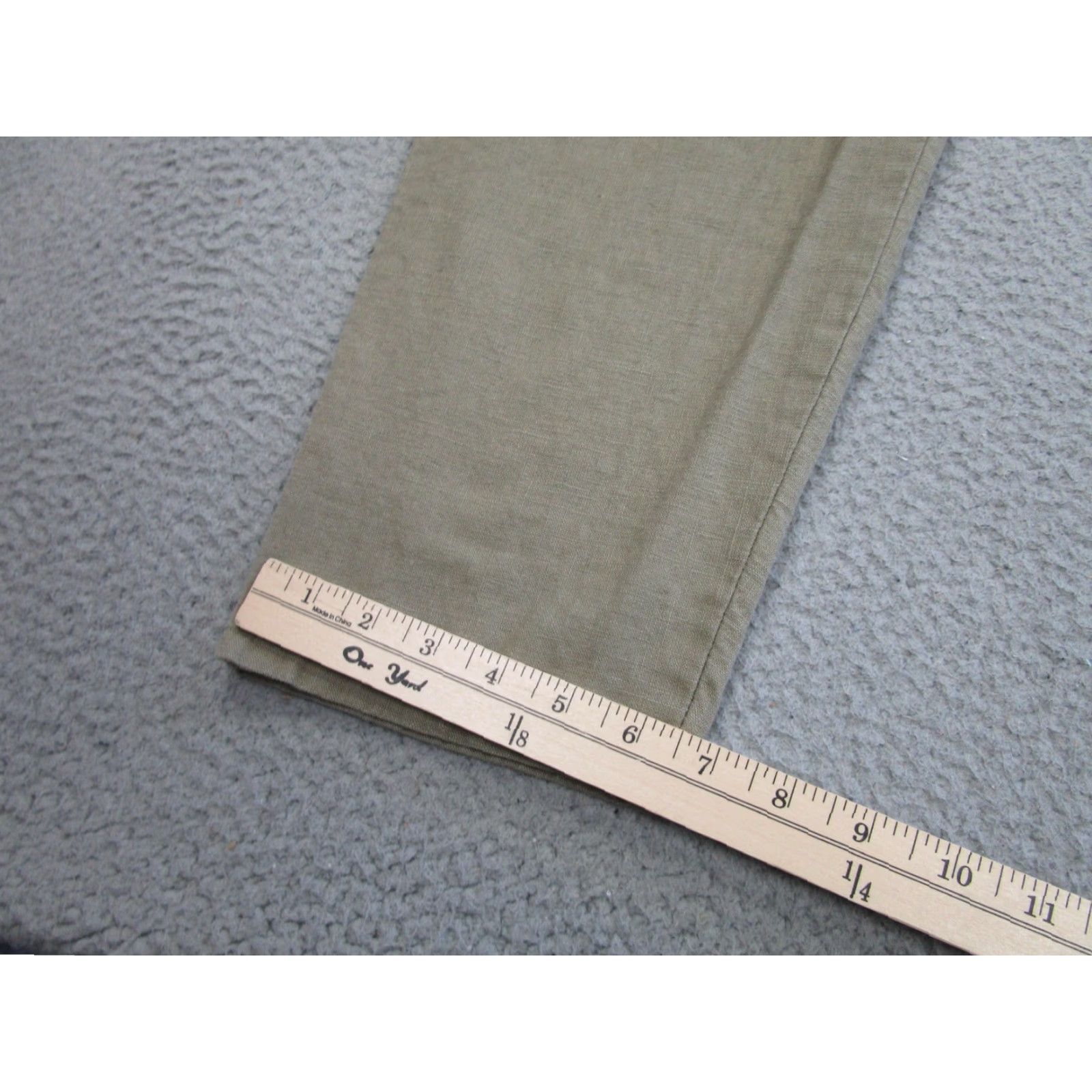 Gloria Vanderbilt Gloria Vanderbilt Pants 12 Womens Khaki Linen Blend Elastic Waist Tapered Leg Size 34" / US 12 / IT 48 - 3 Thumbnail