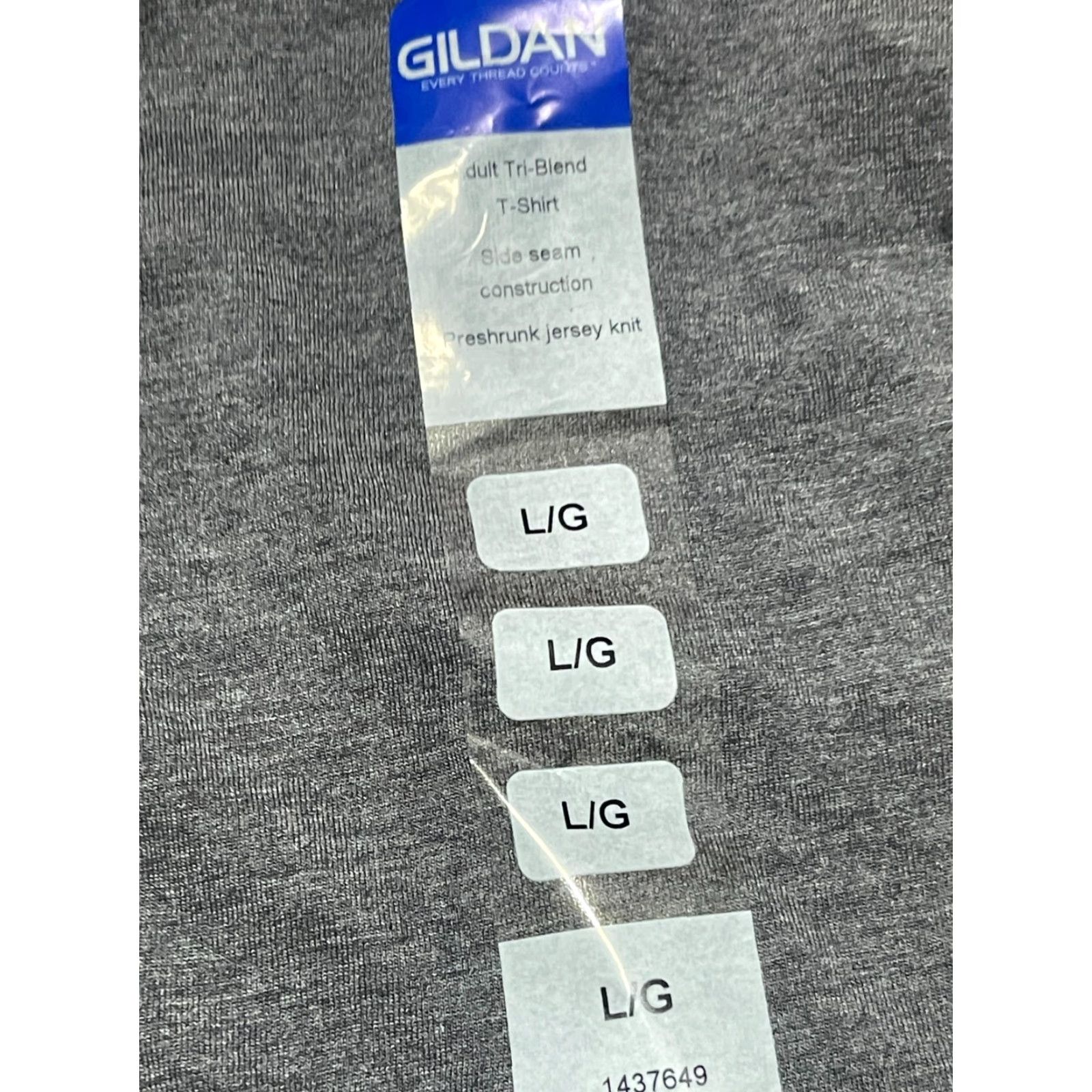 Gildan Gildan Shirt Men's Large Gray Crew Neck Tri Blend NWT Size L / US 10 / IT 46 - 7 Thumbnail